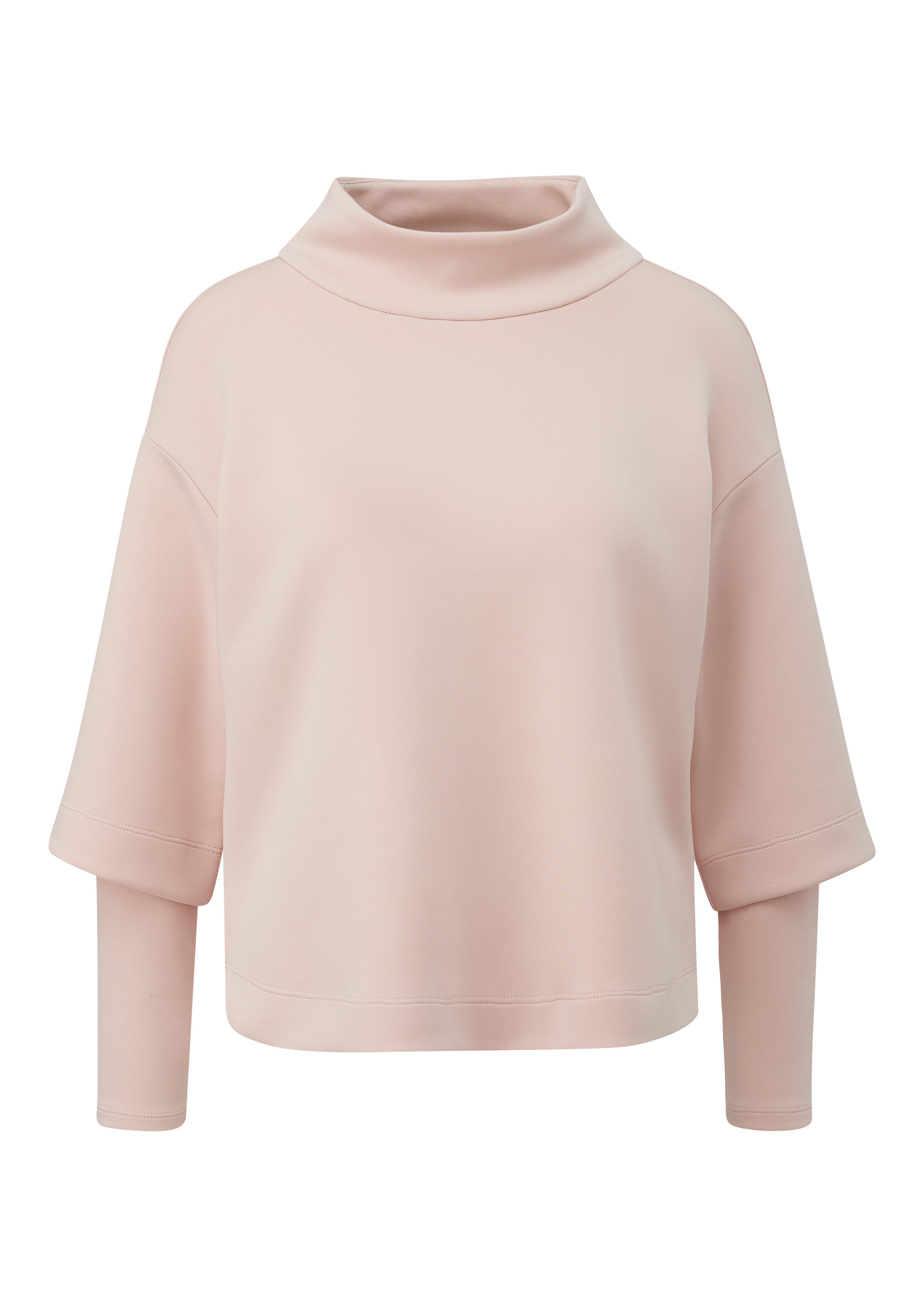 s.Oliver BLACK LABEL Sweatshirt mit großem Stehkragen und Doppellayer-Ärmel günstig online kaufen