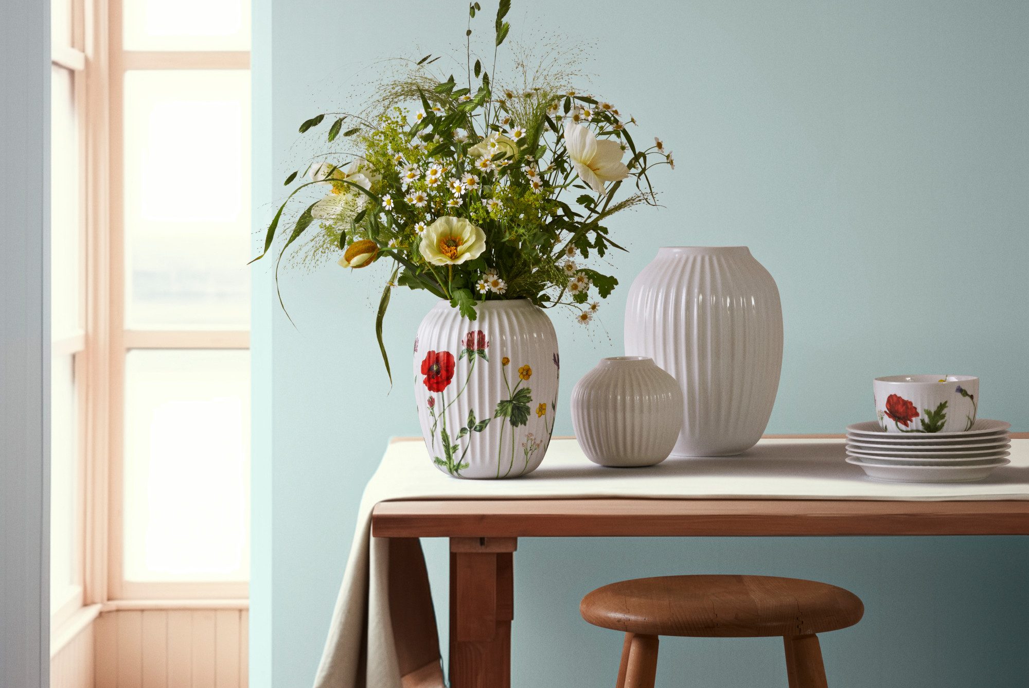Kähler Dekovase Kähler Hammershøi Vase H25.5 cm Weiß