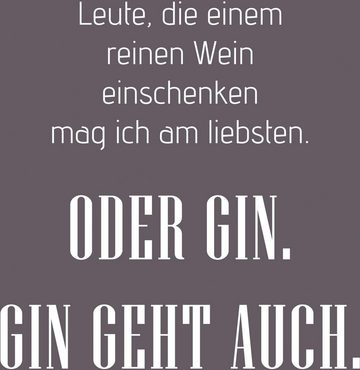 queence Dekokissen Wein & Gin, mit Schriftzug, Kissenhülle ohne Füllung, 1 Stück