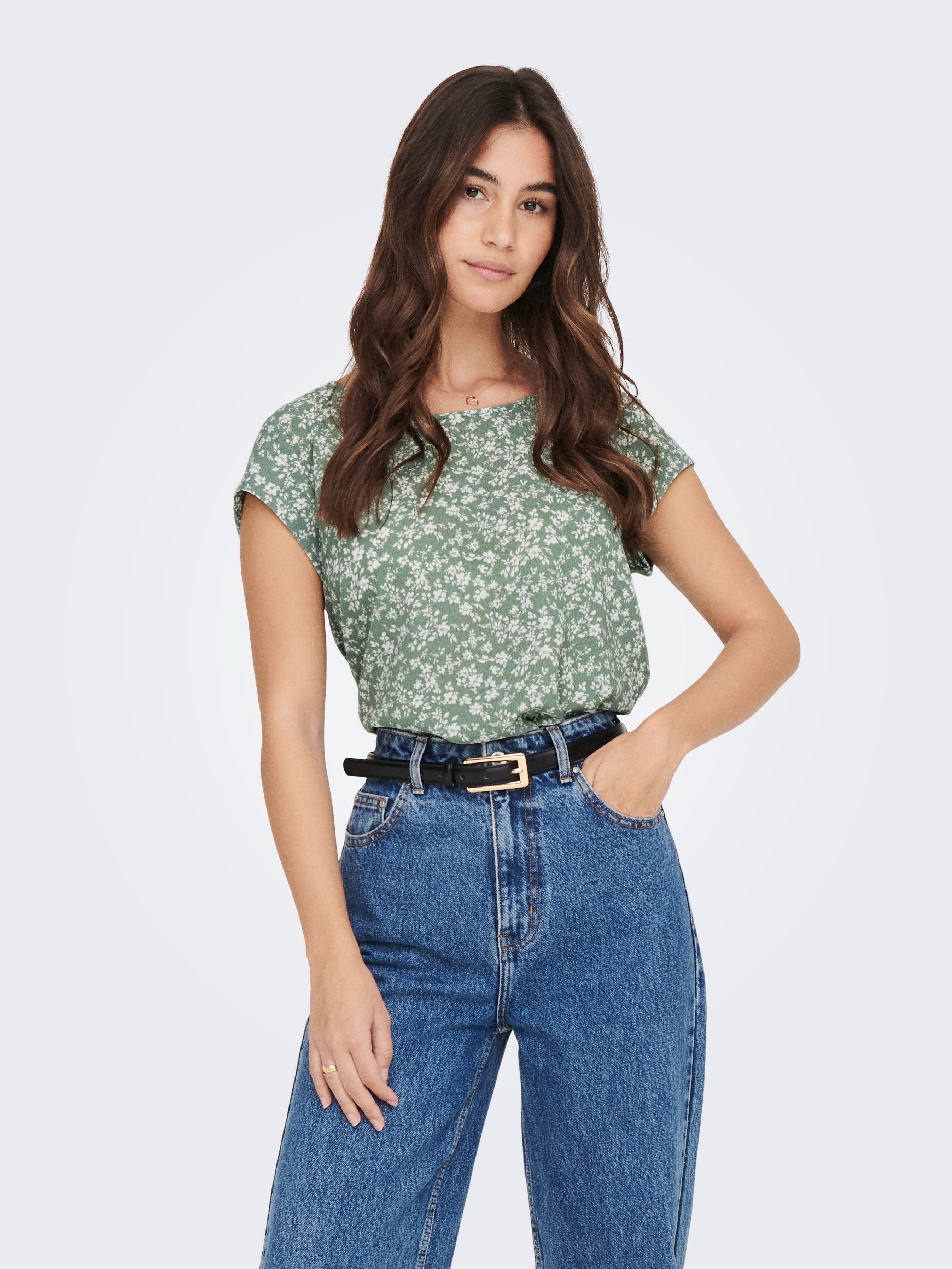 ONLY Shirtbluse ONLVIC S/S AOP TOP NOOS PTM mit Allover Druck günstig online kaufen