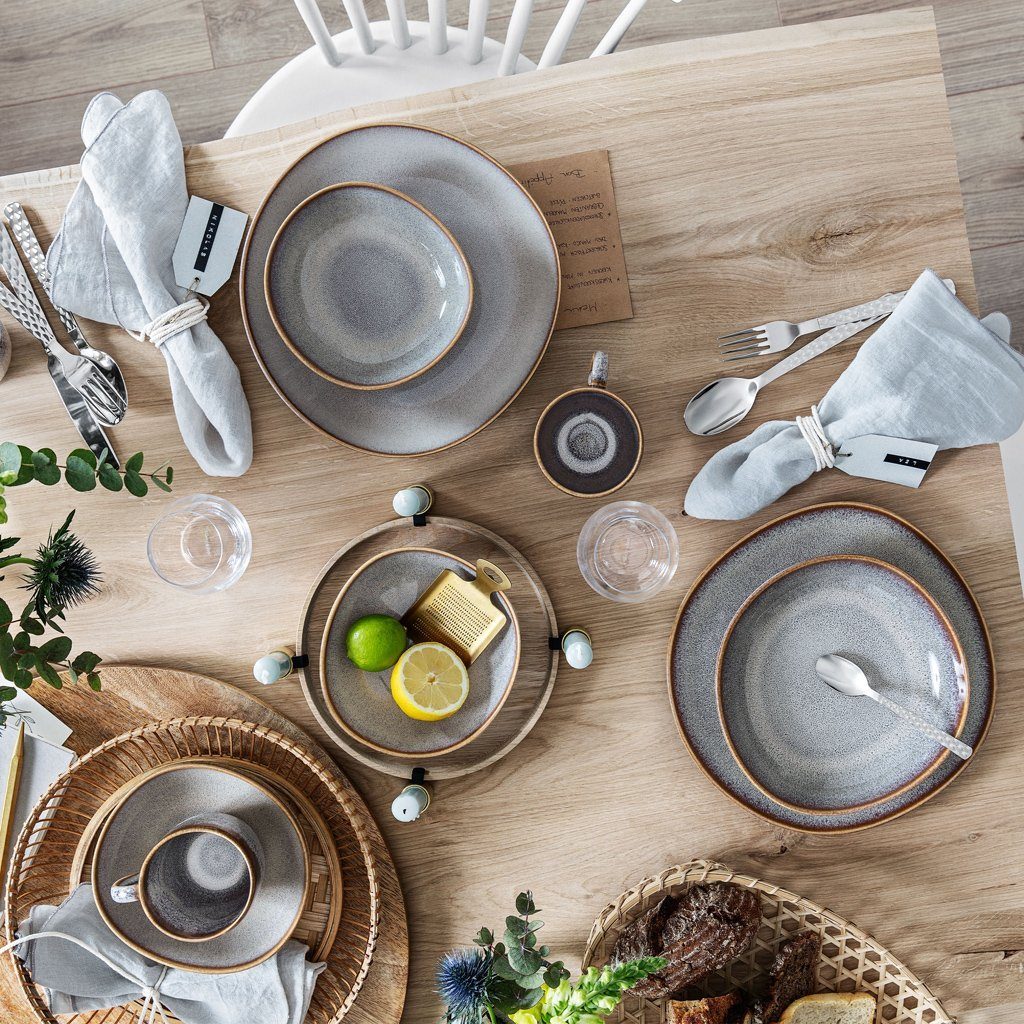 like. by Villeroy & Boch Speiseteller Lave Speiseteller, (1 St), Steingut, 1 Stck, mikrow.- & spülm.sicher