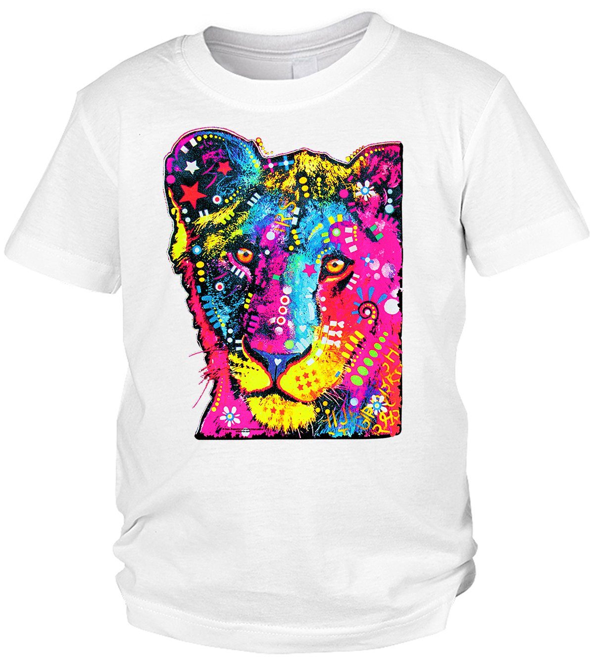 buntes Löwenbaby Motiv Motiv Shirt Tini Print-Shirt für Shirts Young Löwen Lion - Kindershirt : Kinder