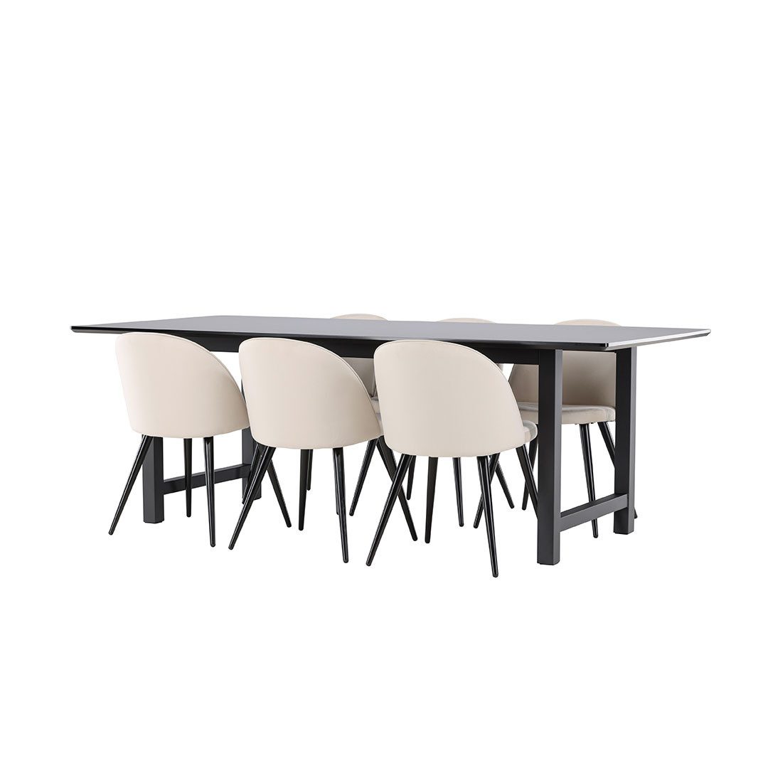 ebuy24 Essgruppe Oslo Essgruppe Esstisch 100x220cm günstig online kaufen
