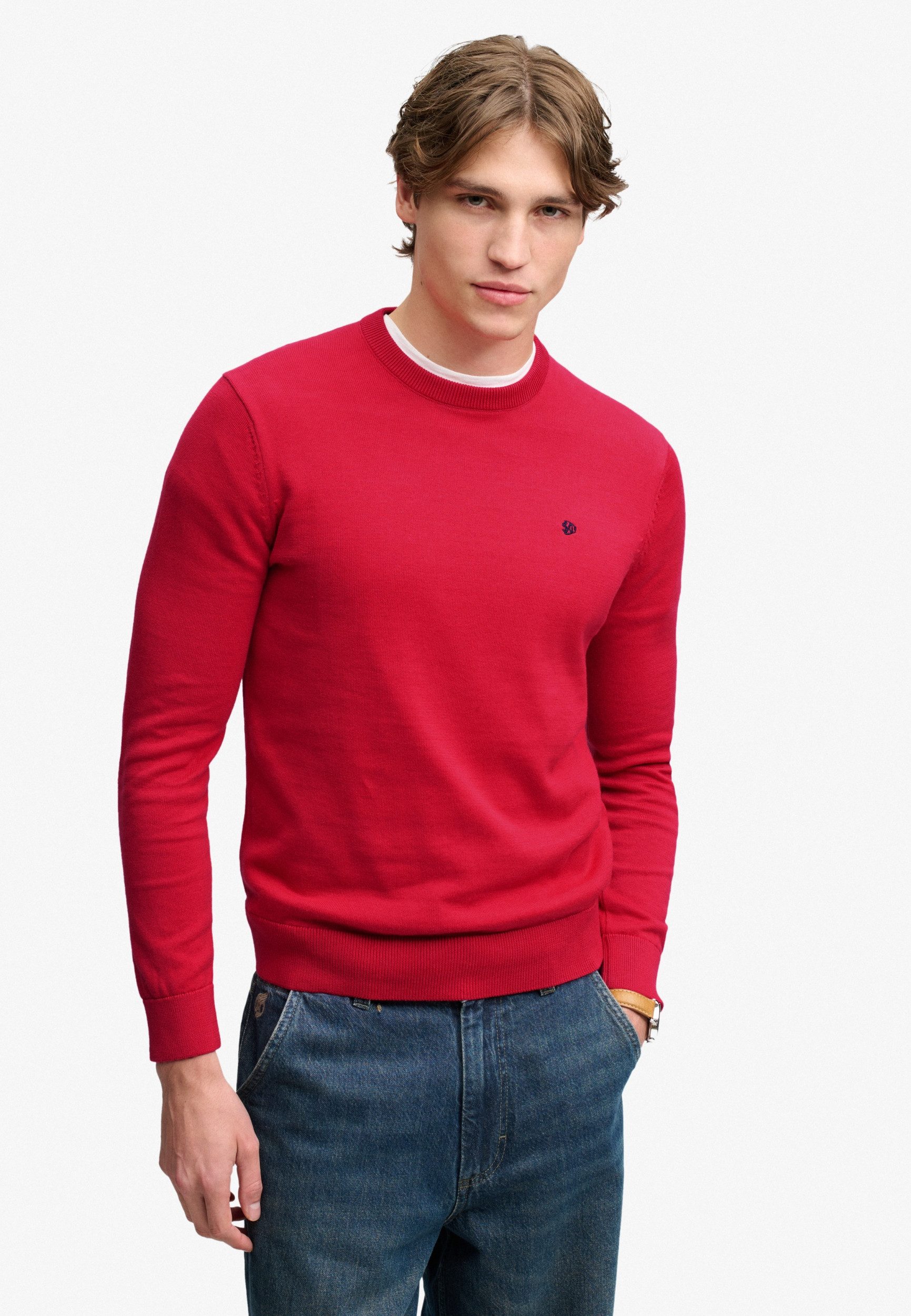 Superdry Strickpullover PREP ESSENTIAL COTTON JUMPER Buoy Red