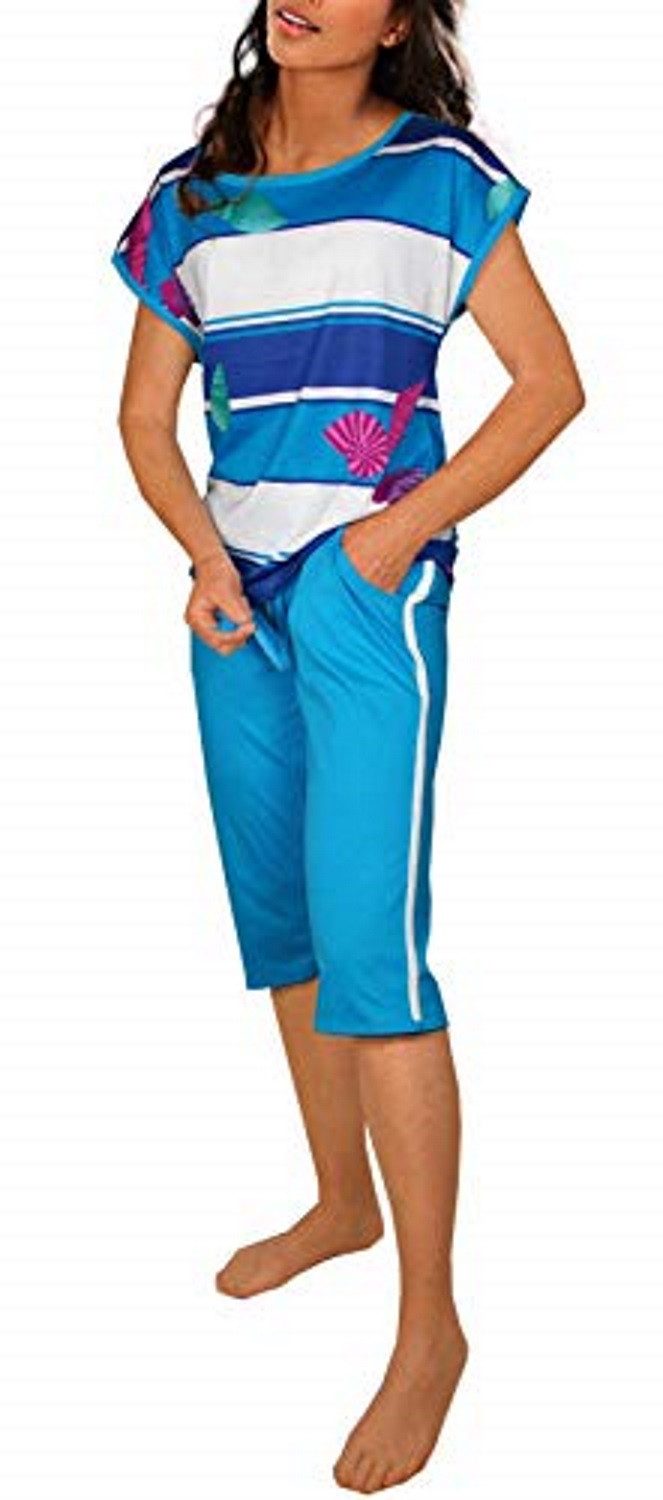 Consult-Tex Capri-Pyjama Damen Capri Pyjama Schlafanzug DF801 (Spar-Set, 1 günstig online kaufen