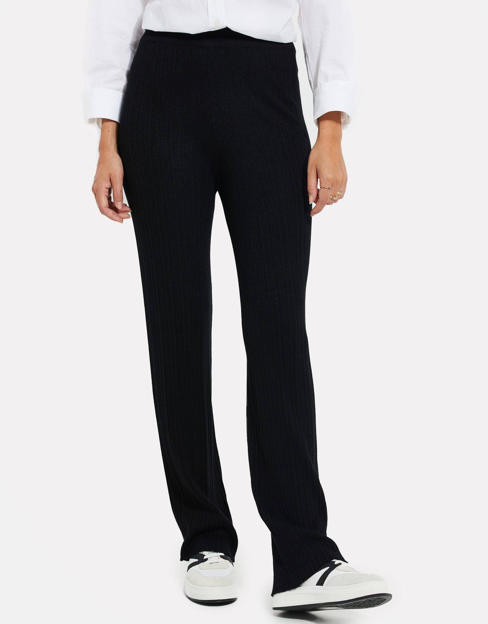 Threadbare Stoffhose THB Ford Rib Wide Leg Trousers (1-tlg) mit geradem Bein