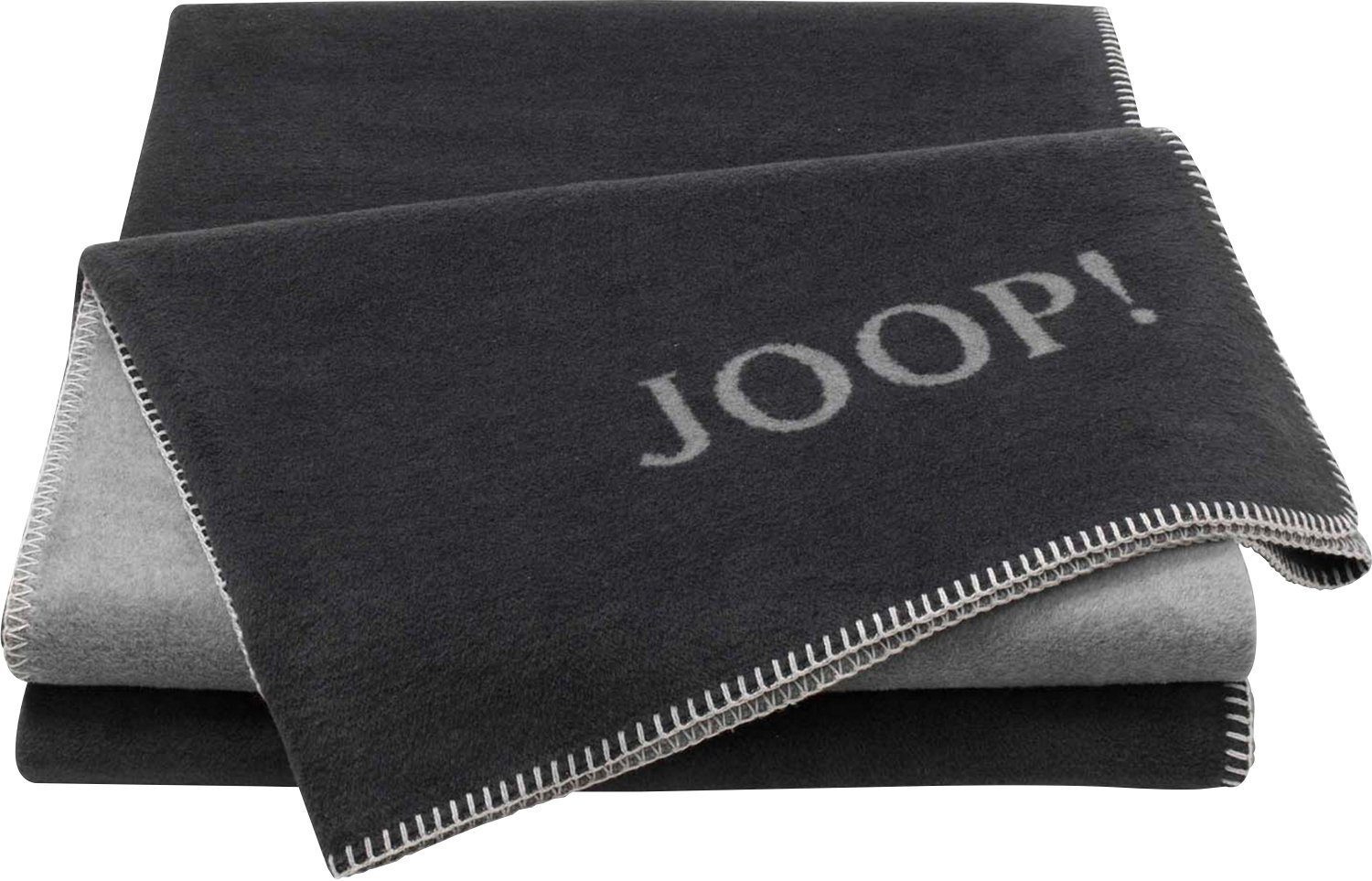 Wohndecke JOOP! Wohndecke Uni-Doubleface 150 x 200 cm, JOOP!, eingewebter J günstig online kaufen