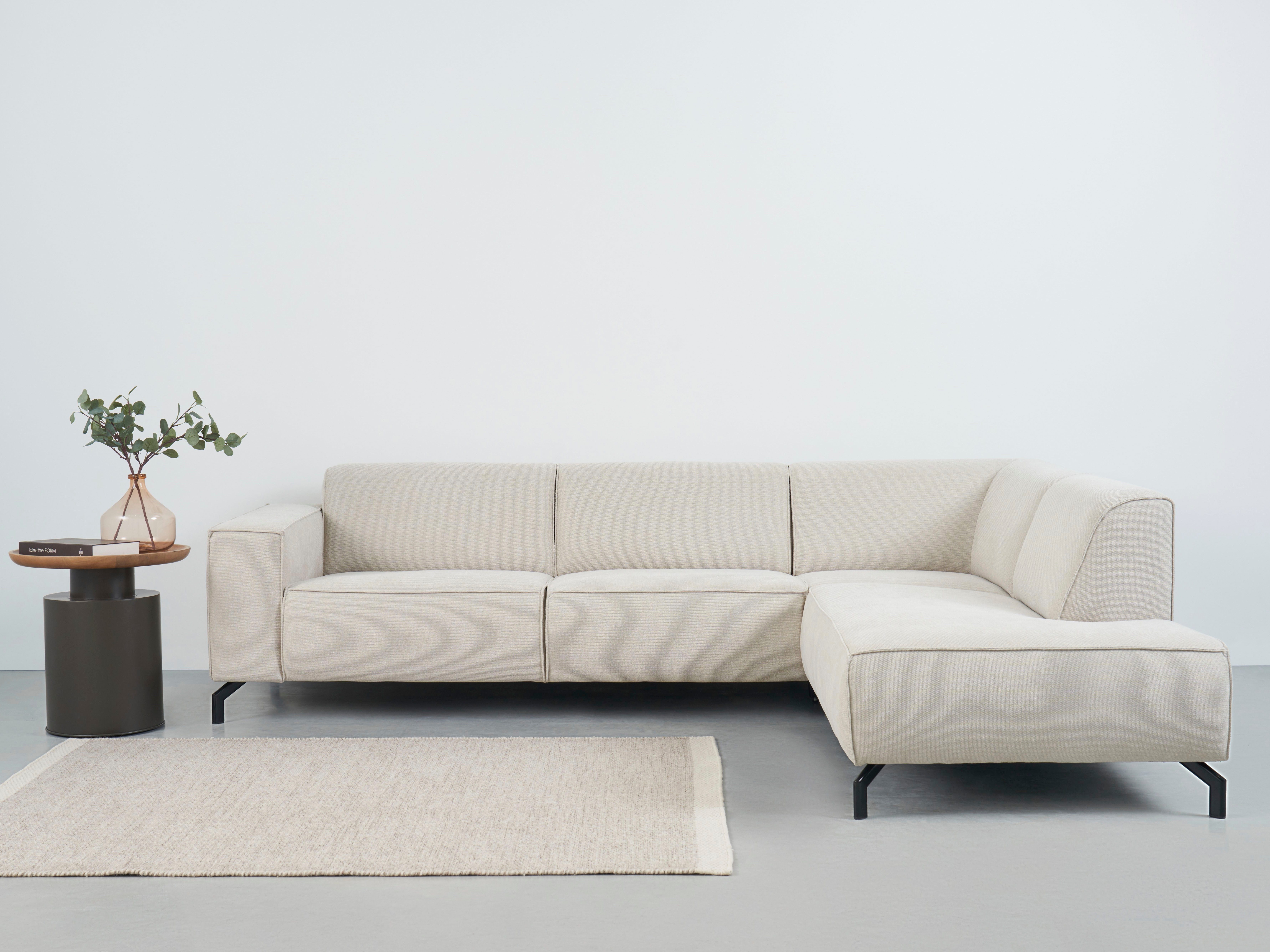 Home affaire Ecksofa "LORCAN mit Metallfüßen, Breite 275 cm, weiches Sitzge günstig online kaufen
