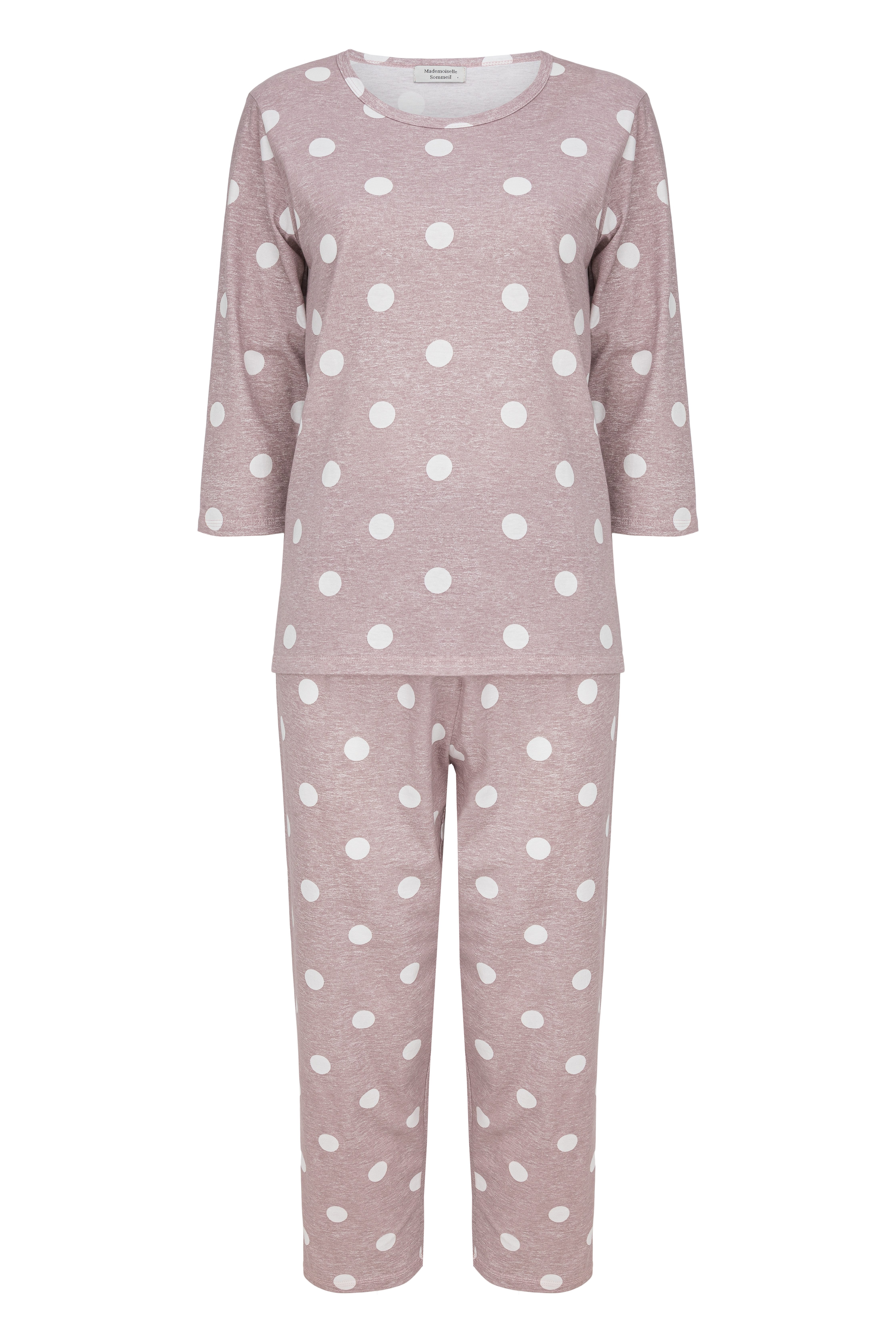 Mademoiselle Sommeil Pyjama Schlafanzug in hellrosa mit weißen Punkten (2 t günstig online kaufen