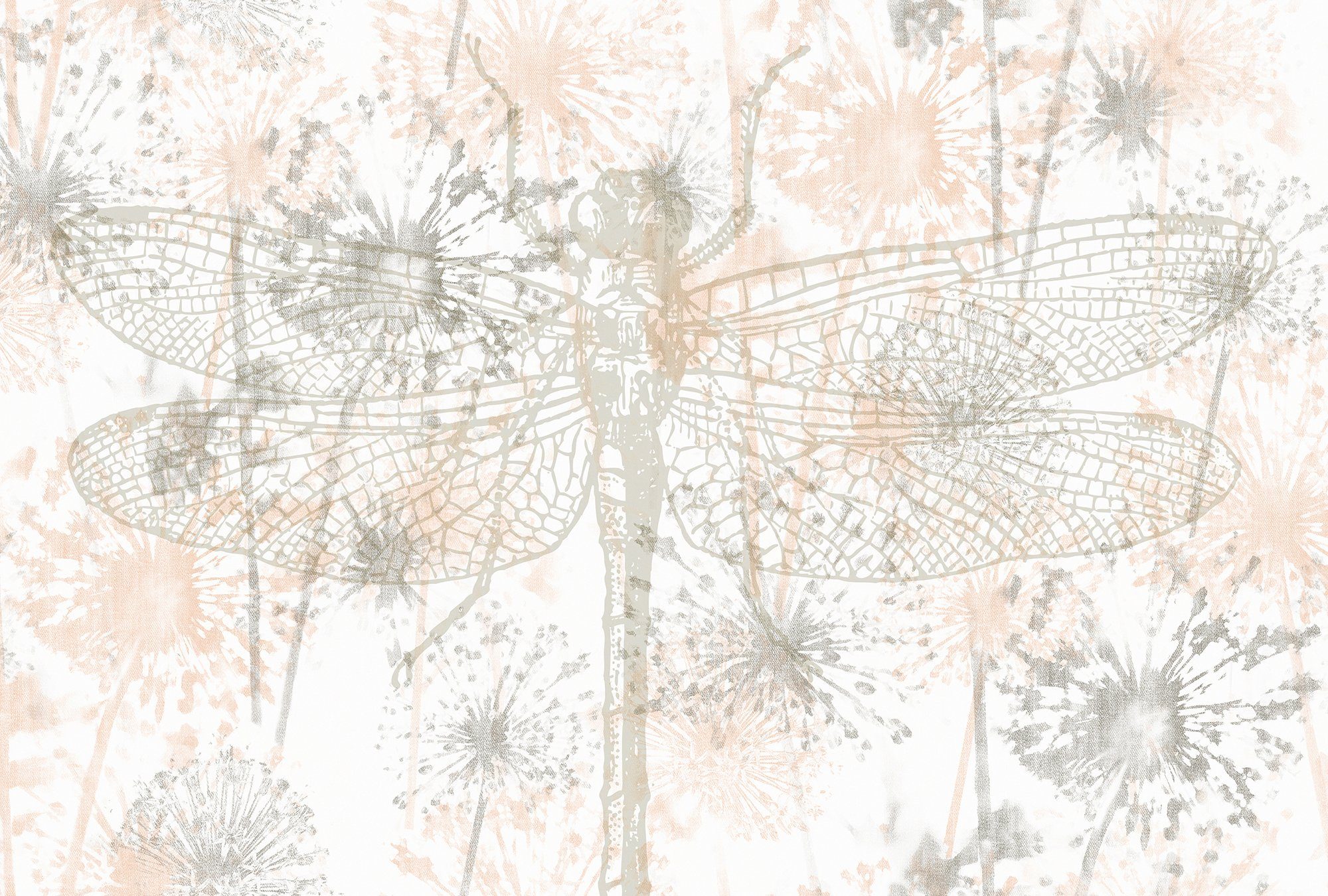 Architects Paper Fototapete Atelier 47 Dragon Fly 2, glatt, floral, (4 St), Vlies, Wand, Schräge, Decke