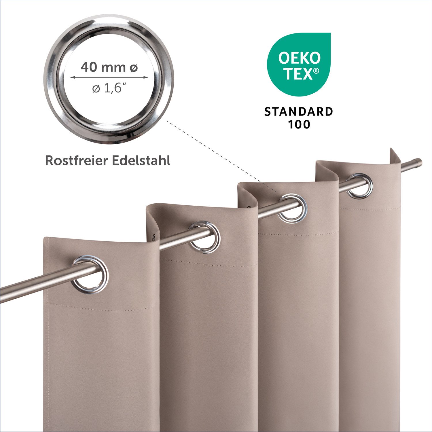 Blumtal Verdunkelungsvorhang 2er-Set Gardinen Wärmeisolierend Blickdicht (2 St), Ösen, verdunkelnd, mit Ösen. Reduzierter Preis € 24,99. Unverbindliche Preisempfehlung € 52,99