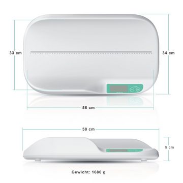 MyBeo Personenwaage, 1-tlg., Digitale Babywaage mit Display - 20 g bis 20 kg / 2,9 Zoll