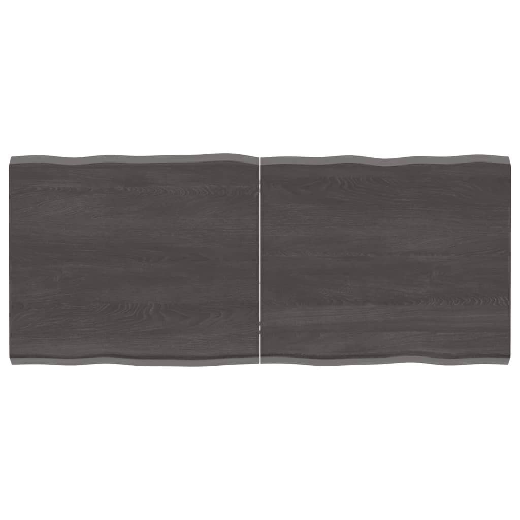 furnicato Tischplatte 140x60x(2-4) cm Massivholz Behandelt Baumkante (1 St)