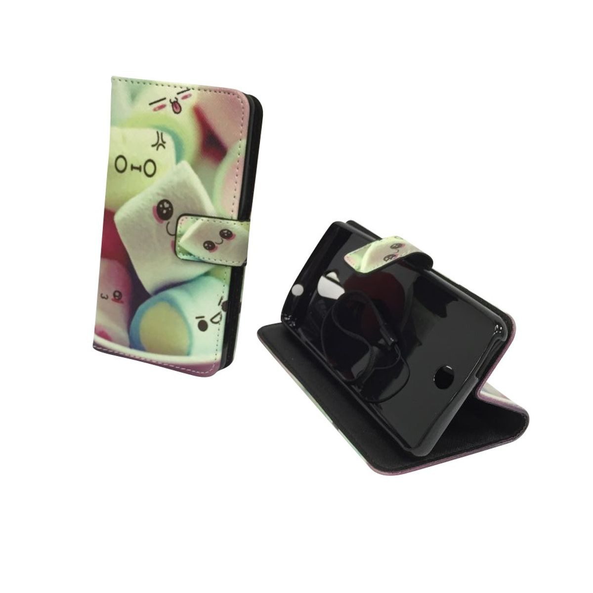 König Design Handyhülle Wiko Tommy, Wiko Tommy Handyhülle Bookcover Mehrfarbig