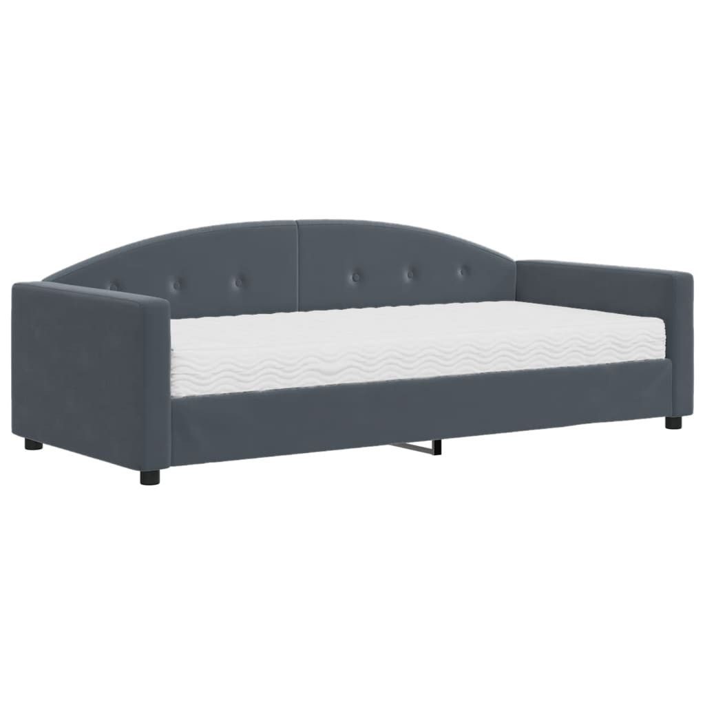 vidaXL Bett Tagesbett mit Matratze Dunkelgrau günstig online kaufen