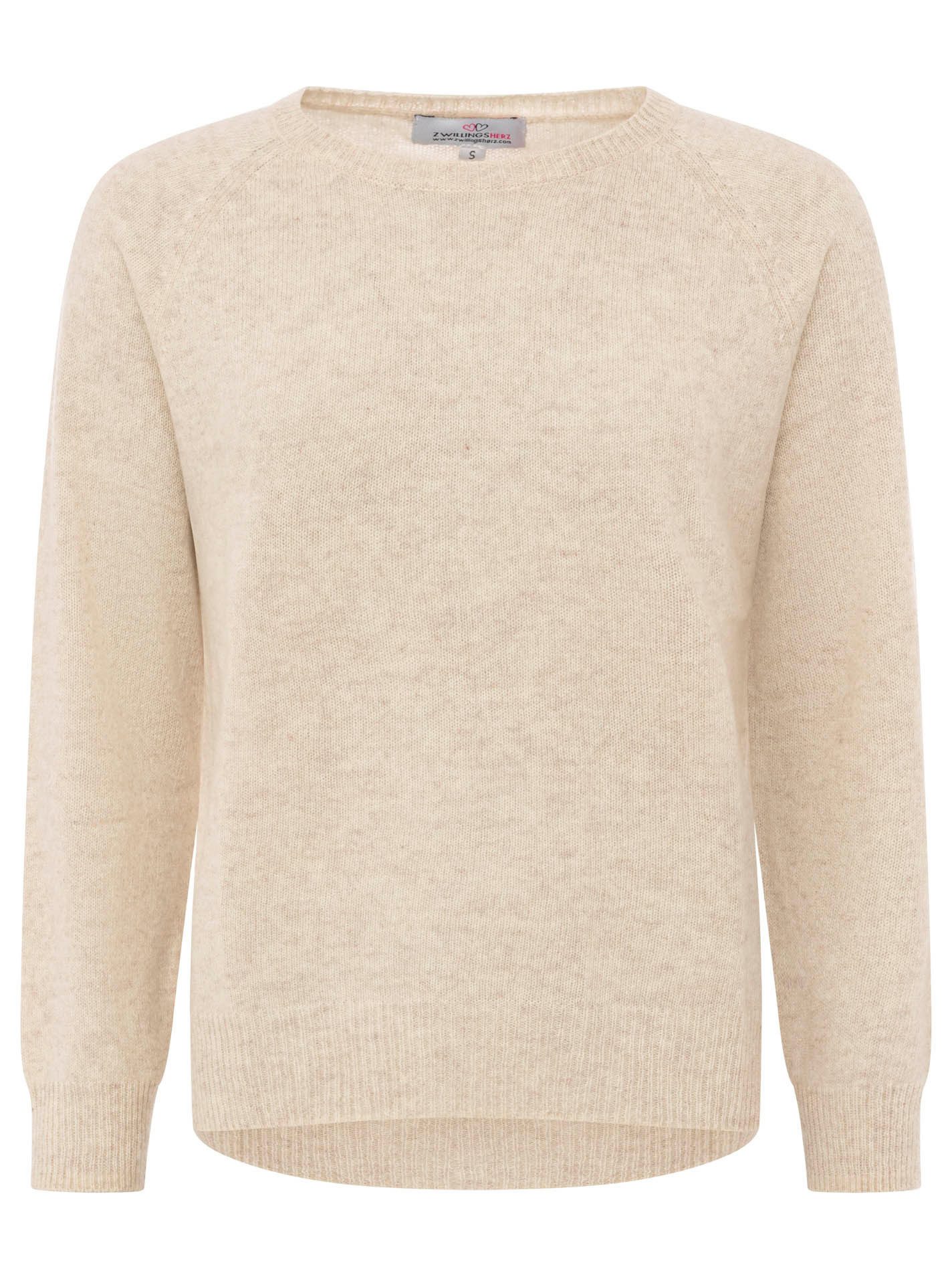 Zwillingsherz Kaschmirpullover 100% Kaschmir Rundhalspullover