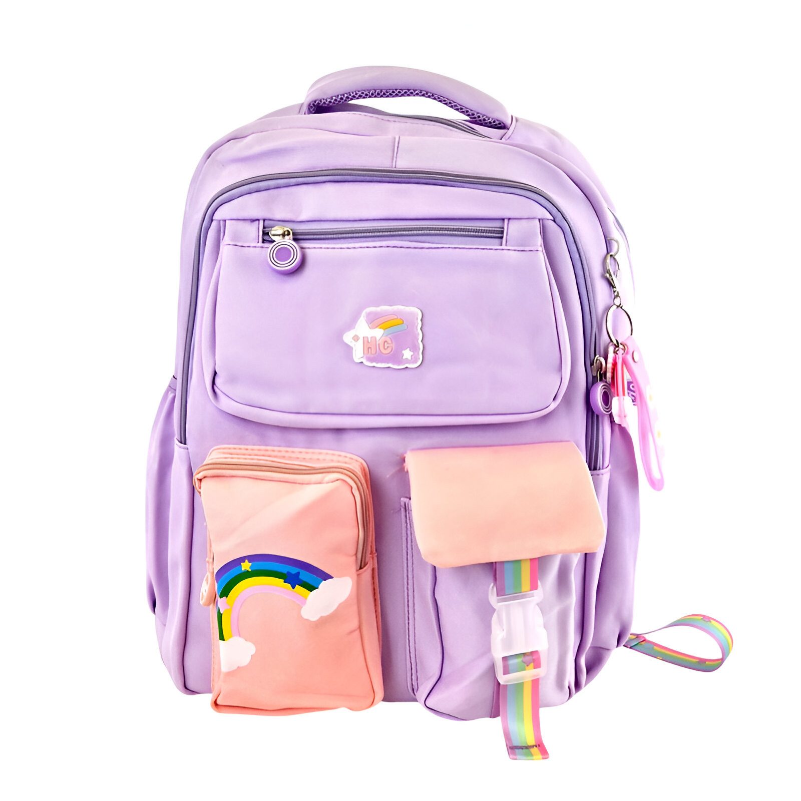 WS-Trend Kinderrucksack Regenbogen Mädchen Rucksack Backpack Tasche Schultasche, 45 x 30 x 20 cm