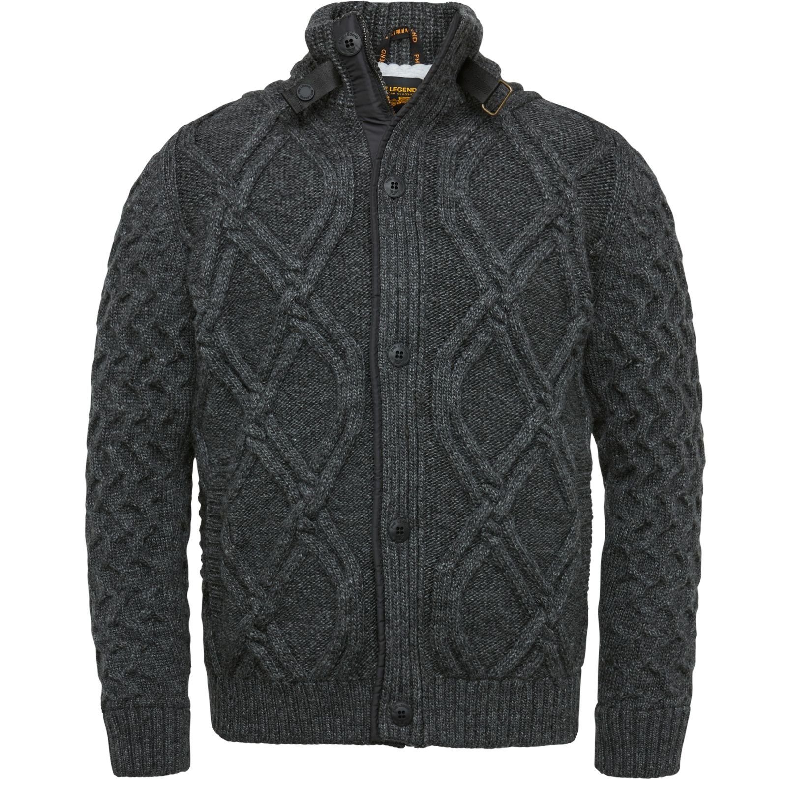 PME LEGEND Strickjacke oyster black