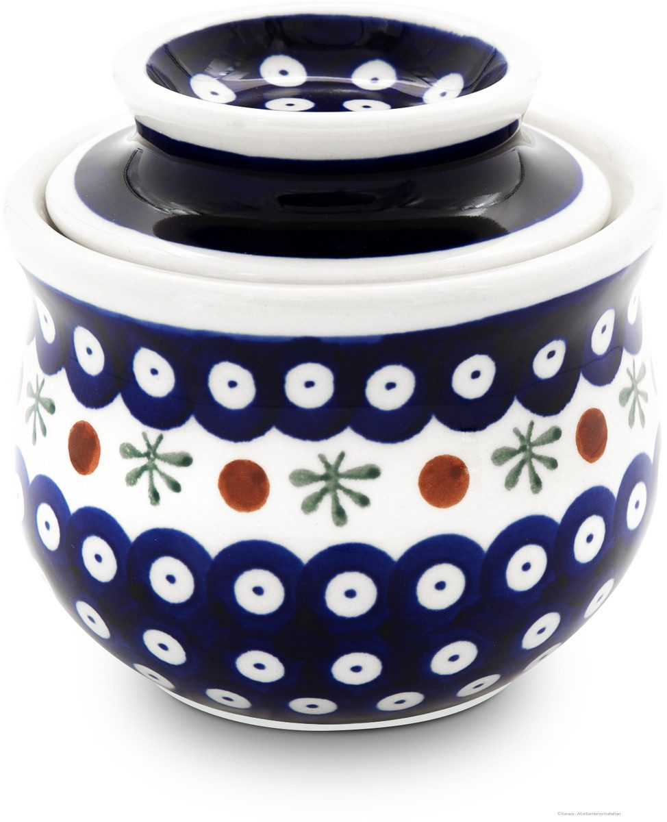 Bunzlauer Keramik Butterdose Bunzlauer Keramik Butterdose mit Wasserkühlung für 175g Butter Dekor41, Keramik