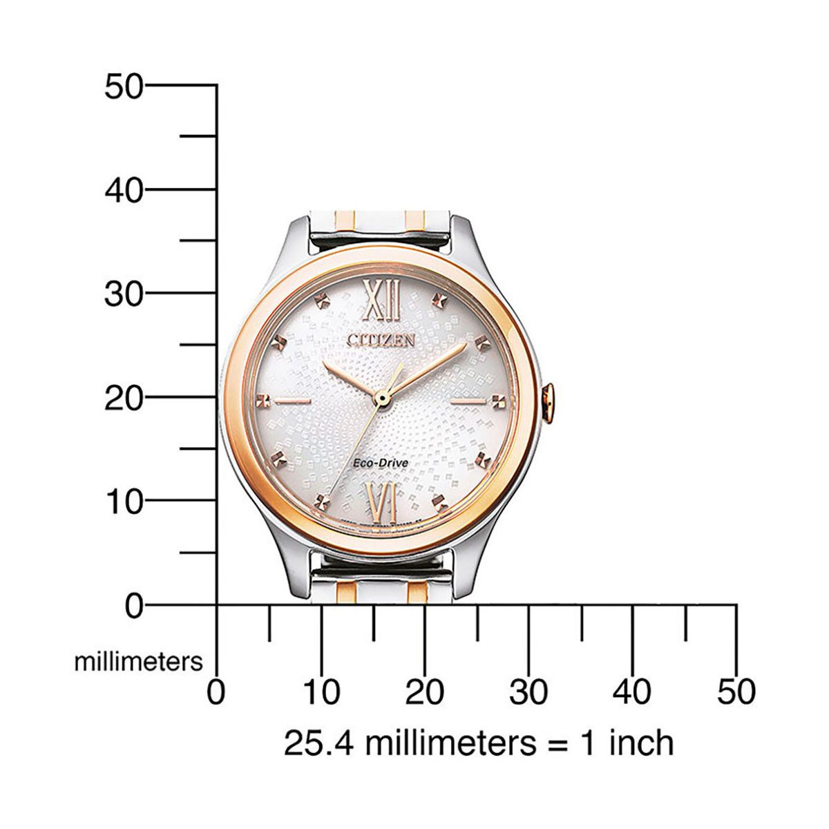Citizen Solaruhr EM0506-77A, Armbanduhr, Damenuhr, analog, Edelstahlarmband günstig online kaufen