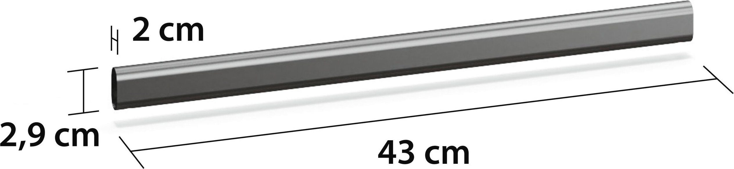 rauch Kleiderstange Zubehör für rauch-ONE Schränke Kleiderschrank Garderobe (inklusive Befestigungselemente), Breite 87 cm, für rauch-ONE Schränke mit Elementbreite 90 cm