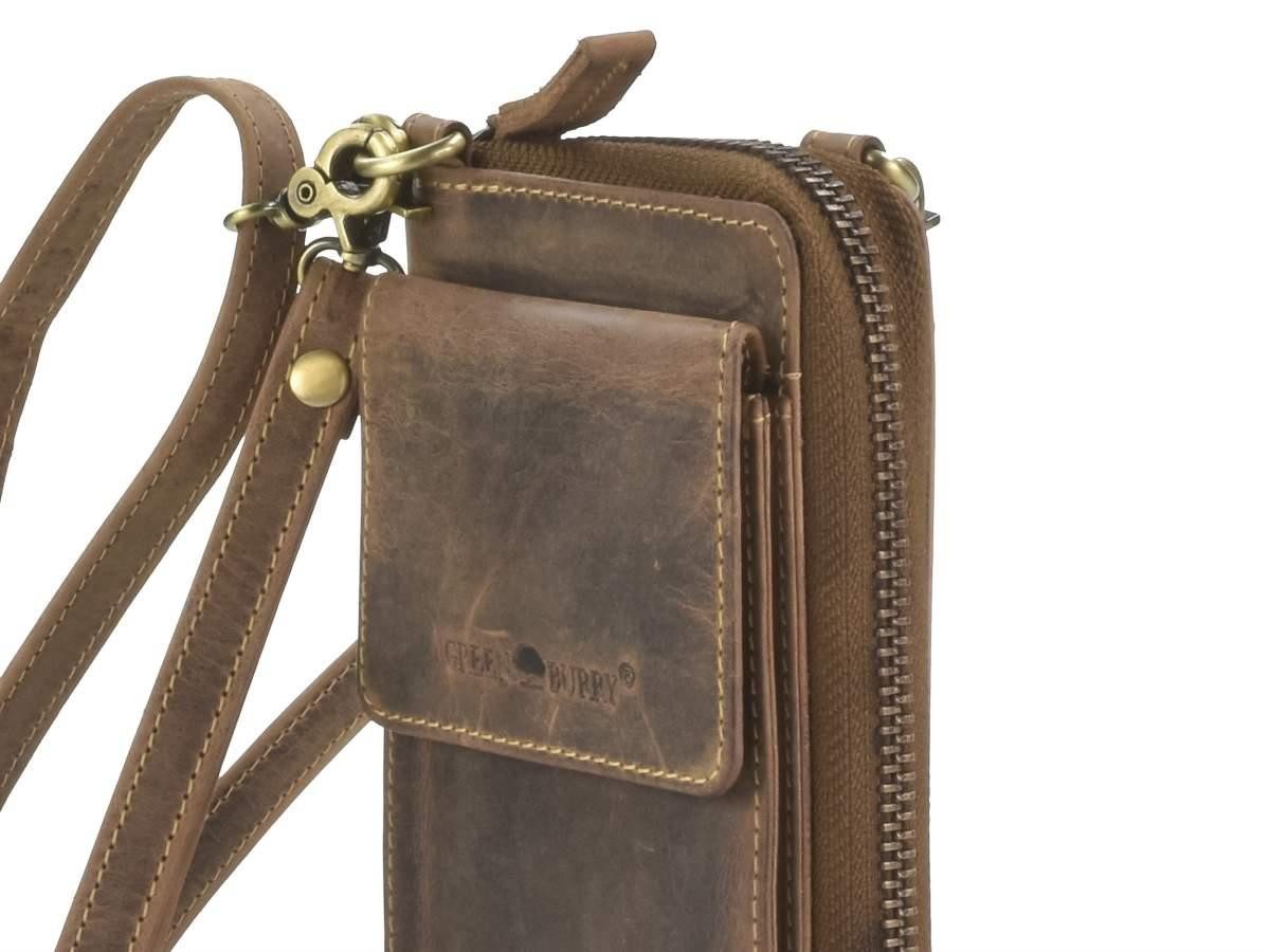Greenburry Umhängetasche Vintage, Geldbörse Damen Herren, RFID, zum Umhängen, Handytasche, Portemonnaie