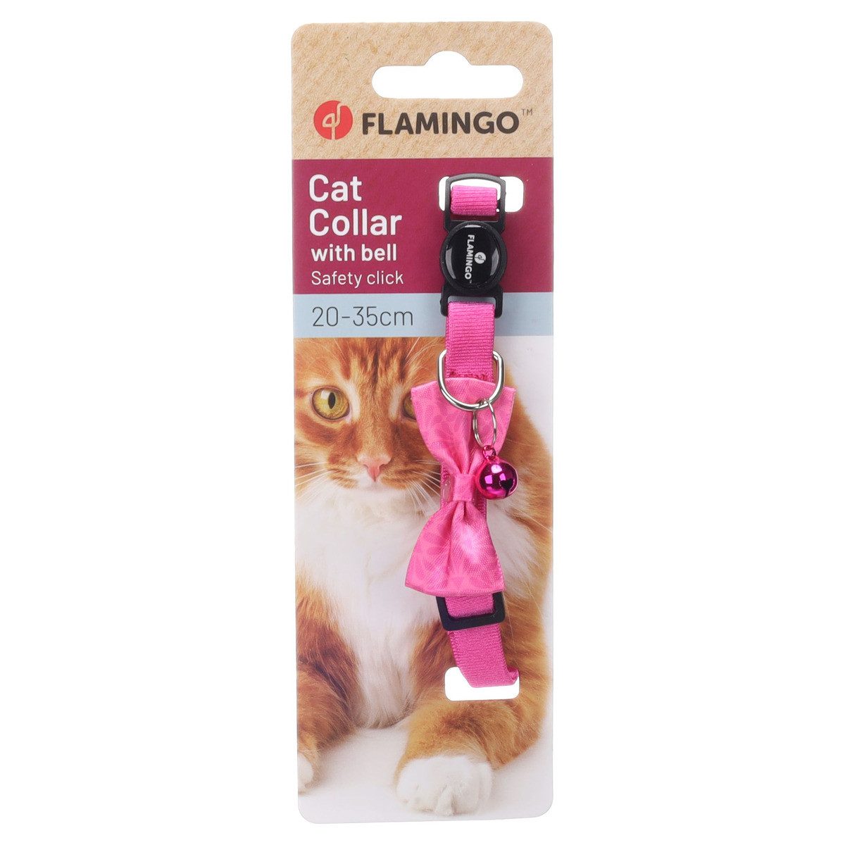 Flamingo Katzen-Halsband Katzen Halsband mit Schleife Castor rosa