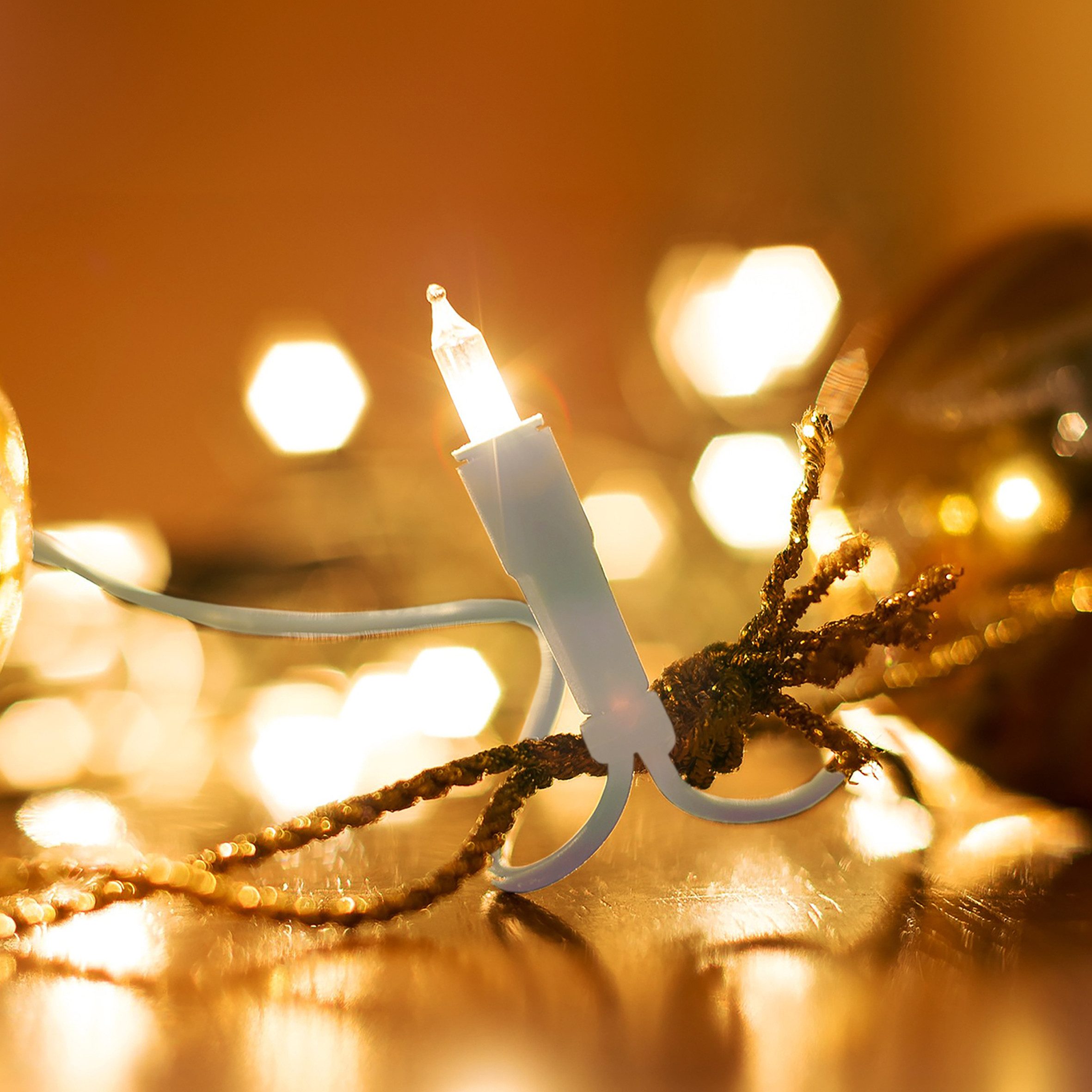 Spetebo Lichterkette Weihnachtsbaum Deko Beleuchtung mit Glas Lichtern warm günstig online kaufen