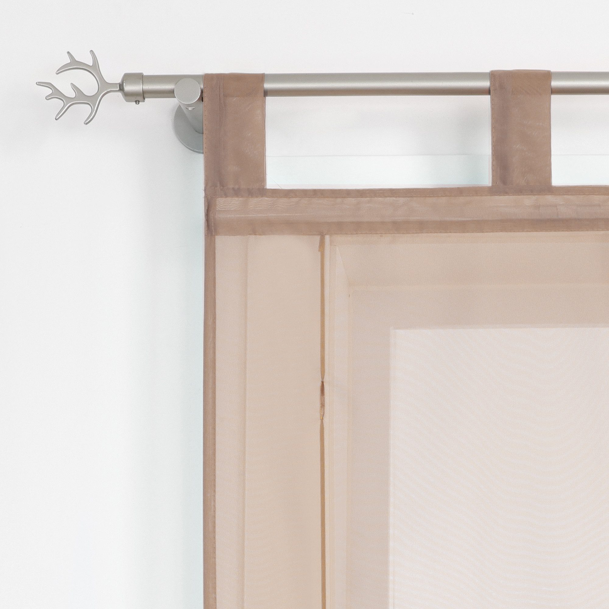 Delien Raffrollo vielseitiger Kurzrollo Sophia in uni‑Farbe, Fensterrollo für Fenster, mit Schlaufen, Voile Uni Wohnzimmer Gardine – Bild 4 von 5