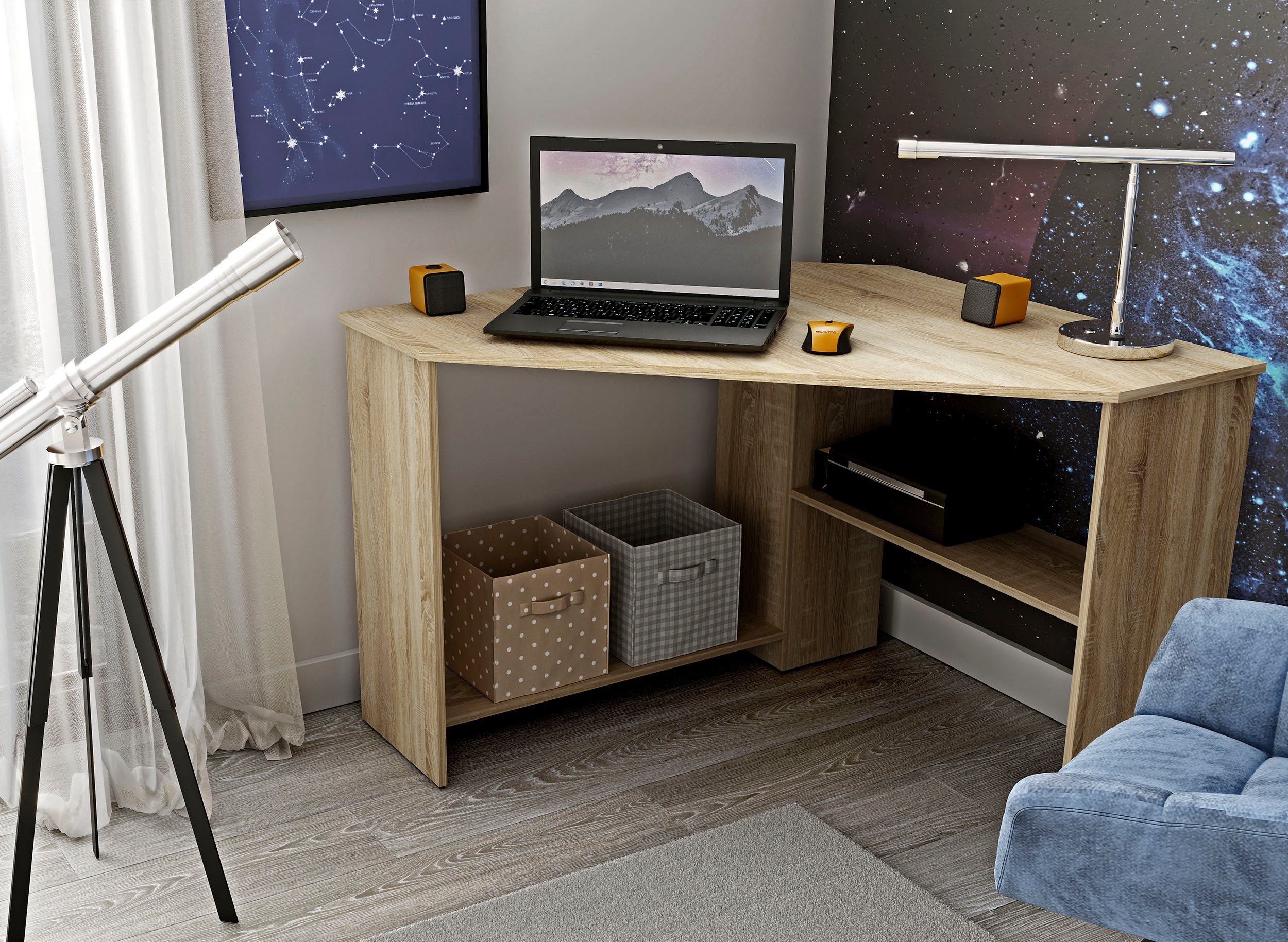 INOSIGN Schreibtisch RINO, Breite 80 cm, Eckschreibtisch im modernen Design günstig online kaufen