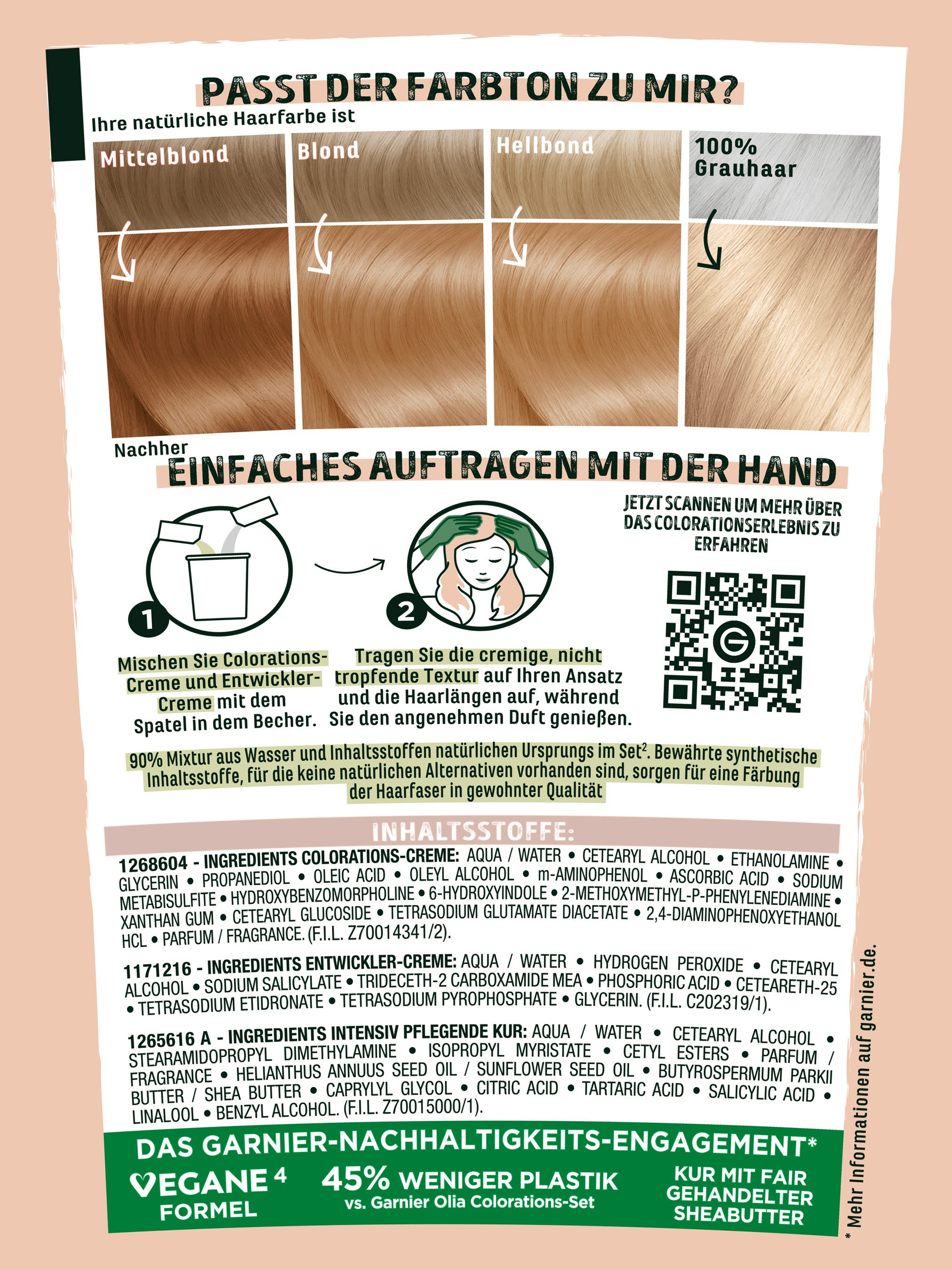GARNIER Haarfarbe GARNIER GOOD, Set, langanhaltendes, natürlich aussehendes Farbergebnis