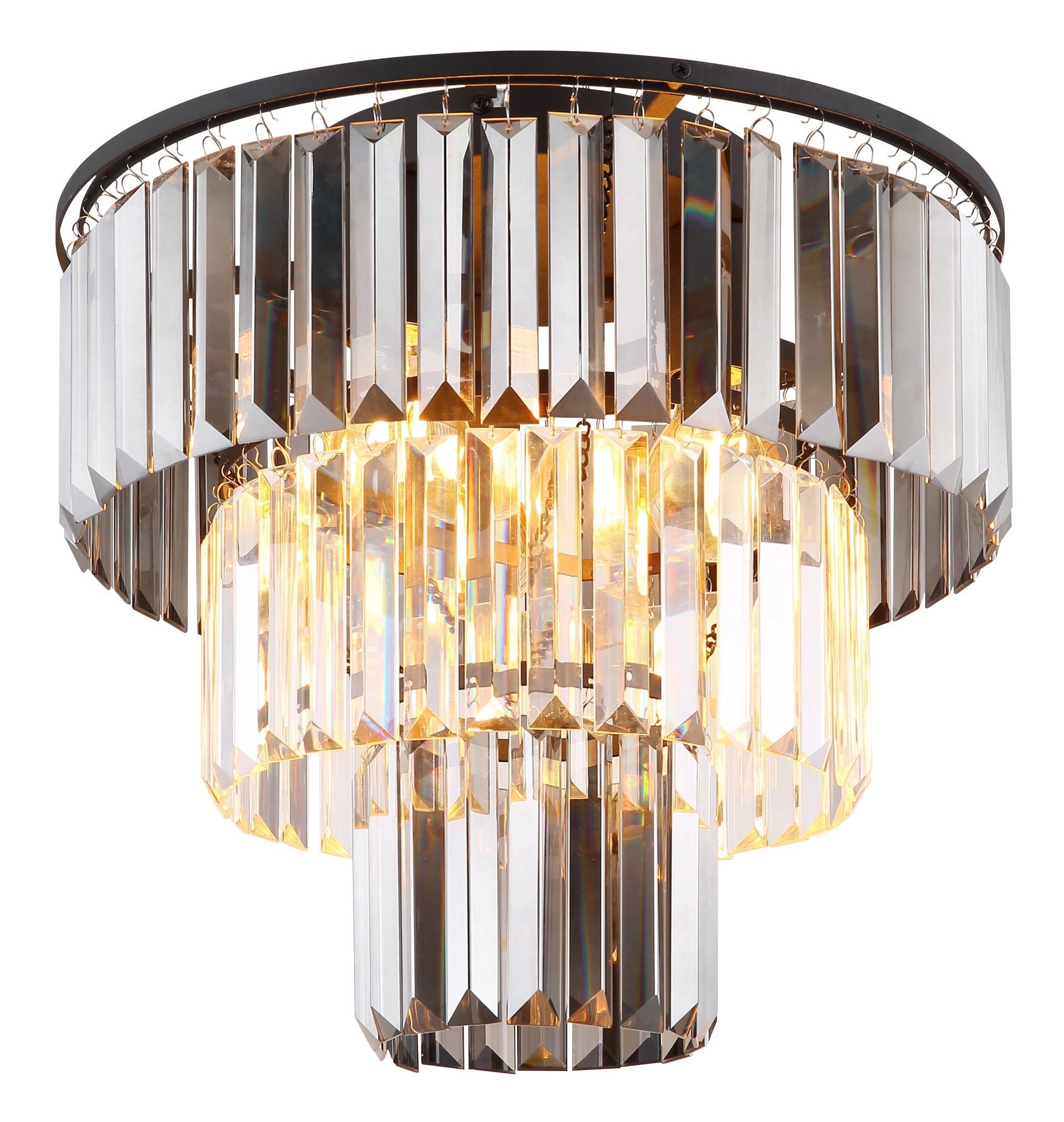 GLOBO LIGHTING Deckenleuchte NAXIS, ohne Leuchtmittel, Kristalllampe, Glaskristalle, Design Leuchte, Deckenlampe