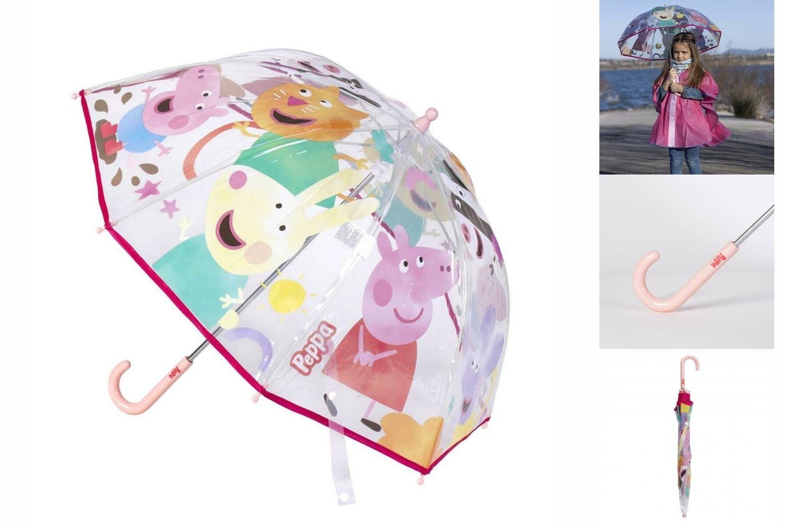 Peppa Pig Taschenregenschirm Regenschirm Peppa Wutz Ø 71 cm Bunt