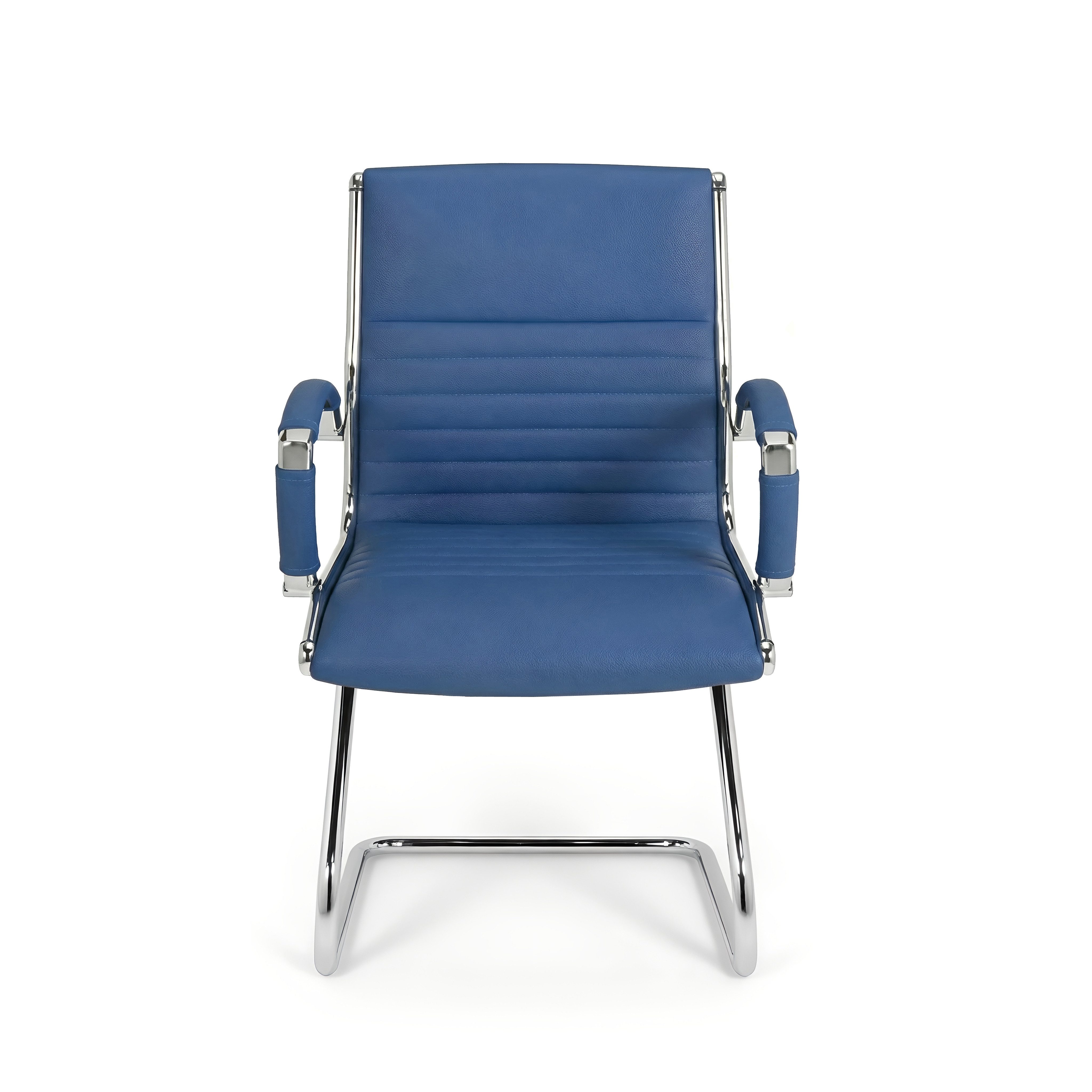 Versee Besucherstuhl VERSEE Montreal Konferenzstuhl Leder, 150kg belastbar, ergonomisch (Freischwinger für Home Office und Büro), mit Lendenstütze, gepolstert, hervoragende Freischwingereigenschaften