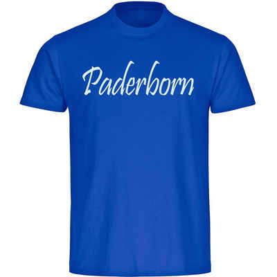 multifanshop T-Shirt Herren Paderborn - Schriftzug - Männer