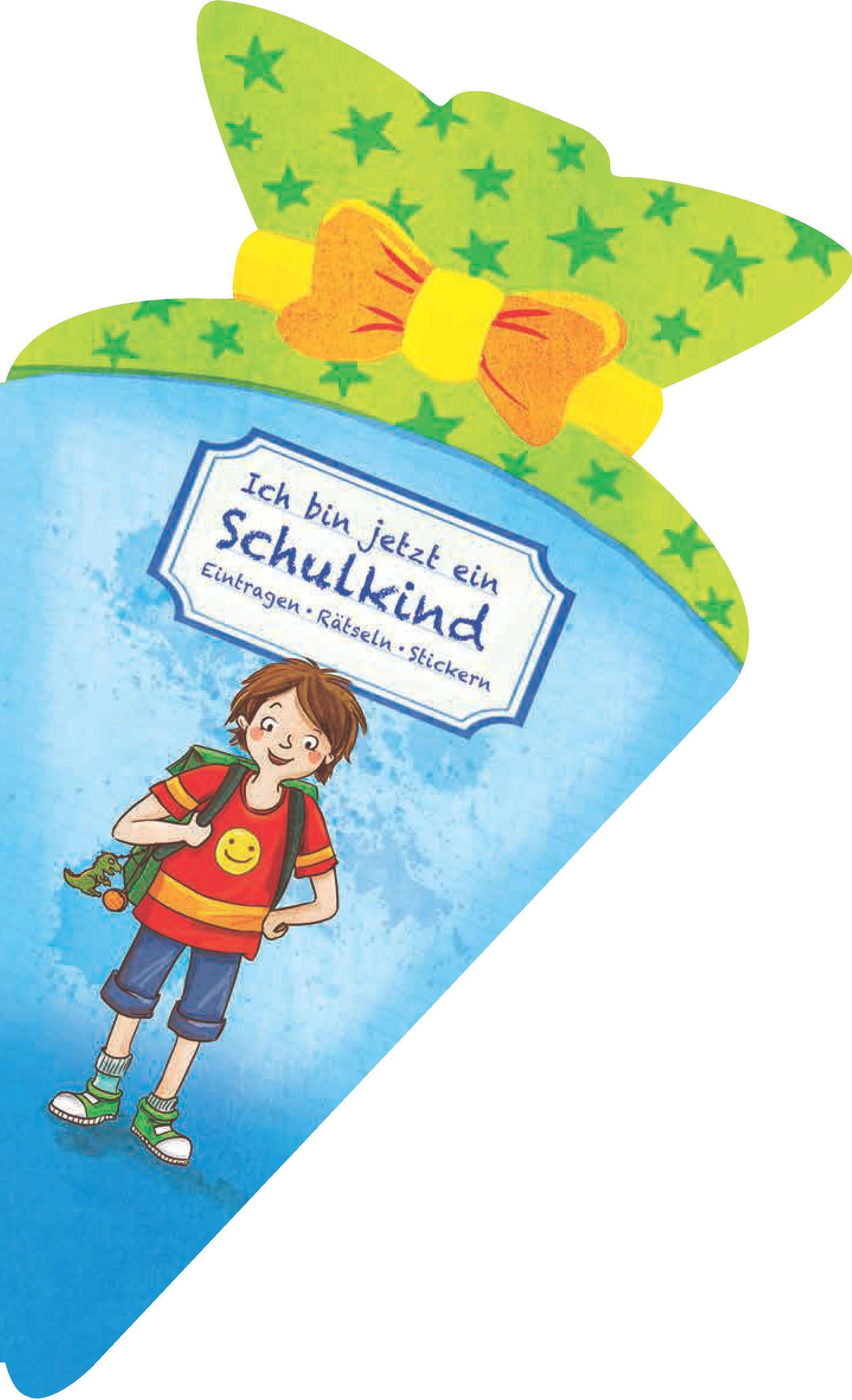 Schwager & Steinlein Verlag Stickerbuch Ich bin jetzt ein Schulkind (für Jungen). Eintragen, Rätseln, Stick...
