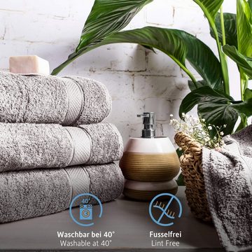 Komfortec Handtuch Set 100% Baumwolle, 2er Badetücher 70x140 cm und 4er Handtücher 50x100 cm, Frottee (Set, 6-St), Weich