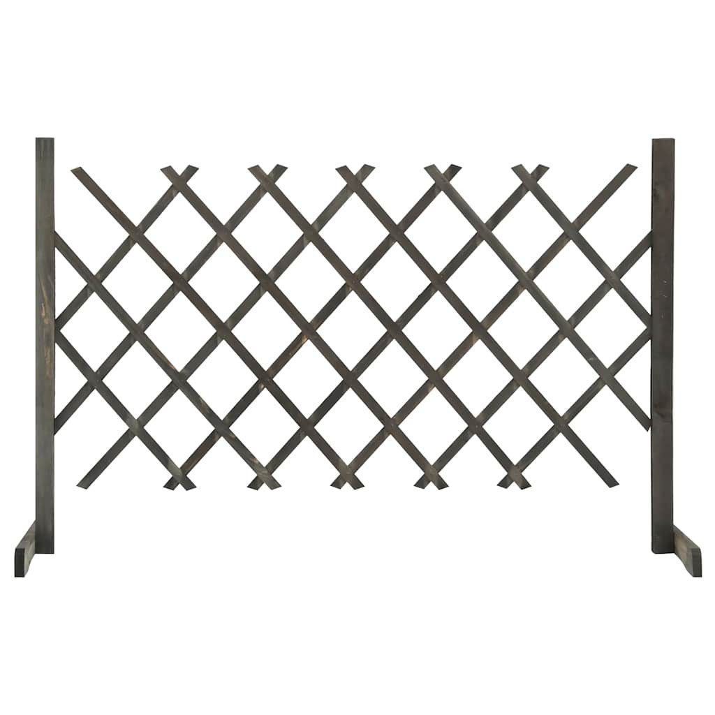 vidaXL Gartenzaun Garten-Rankzaun Grau 120x90 cm Massivholz Tanne, (1-St)