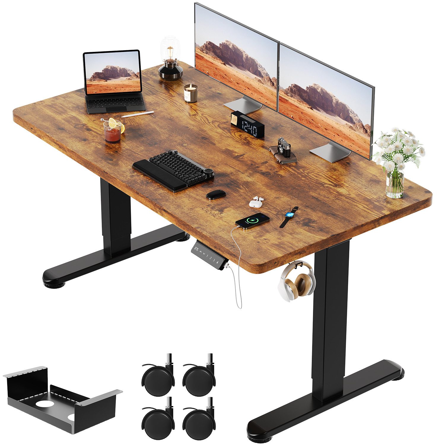 HOMALL Schreibtisch Höhenverstellbarer Elektrisch mit 25mm starker einteili günstig online kaufen