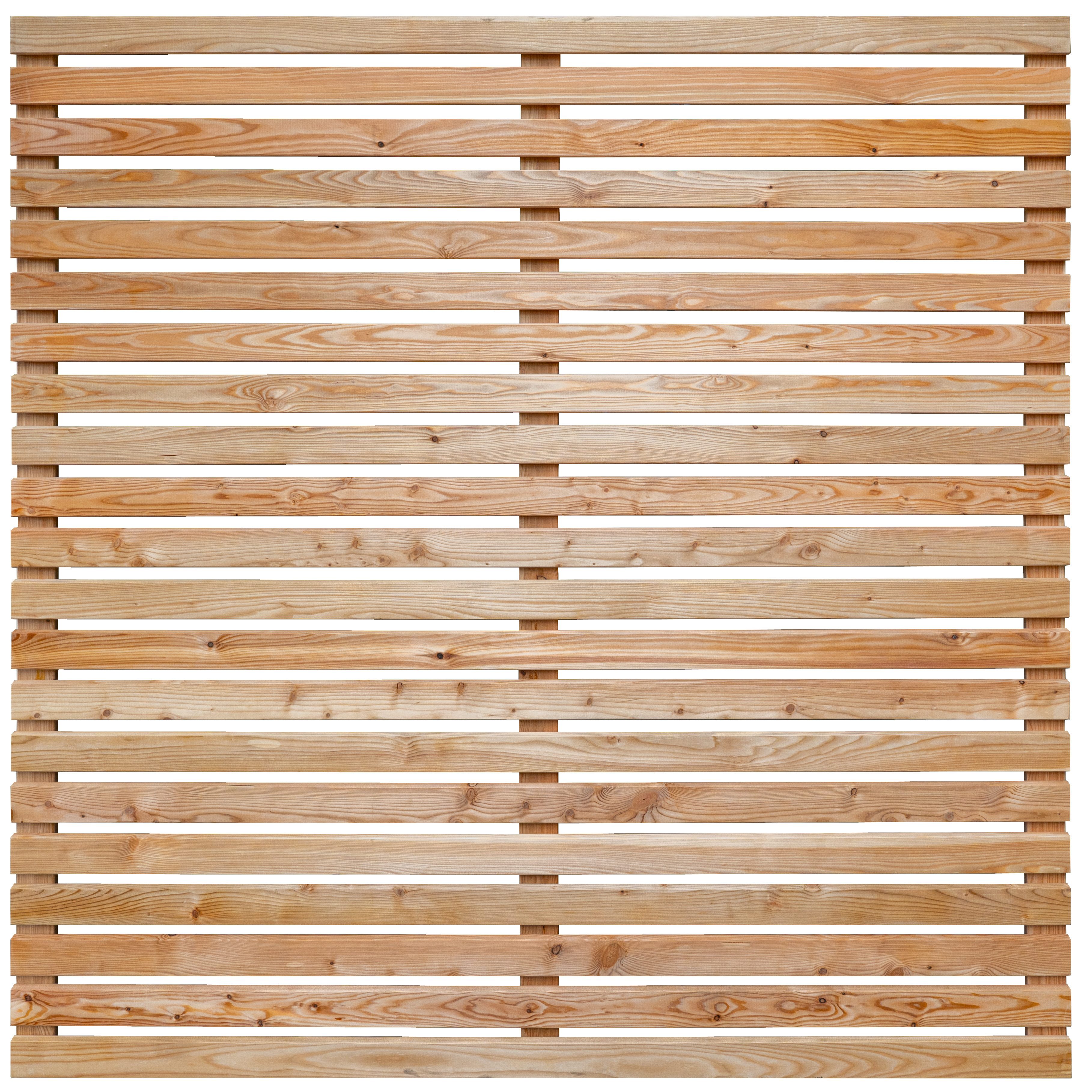 GartenLand Zaun Römö Rhombus Lärche Natur 180x180, (Set, Ohne Pfosten, ca. 180x180 cm), Lärche Natur