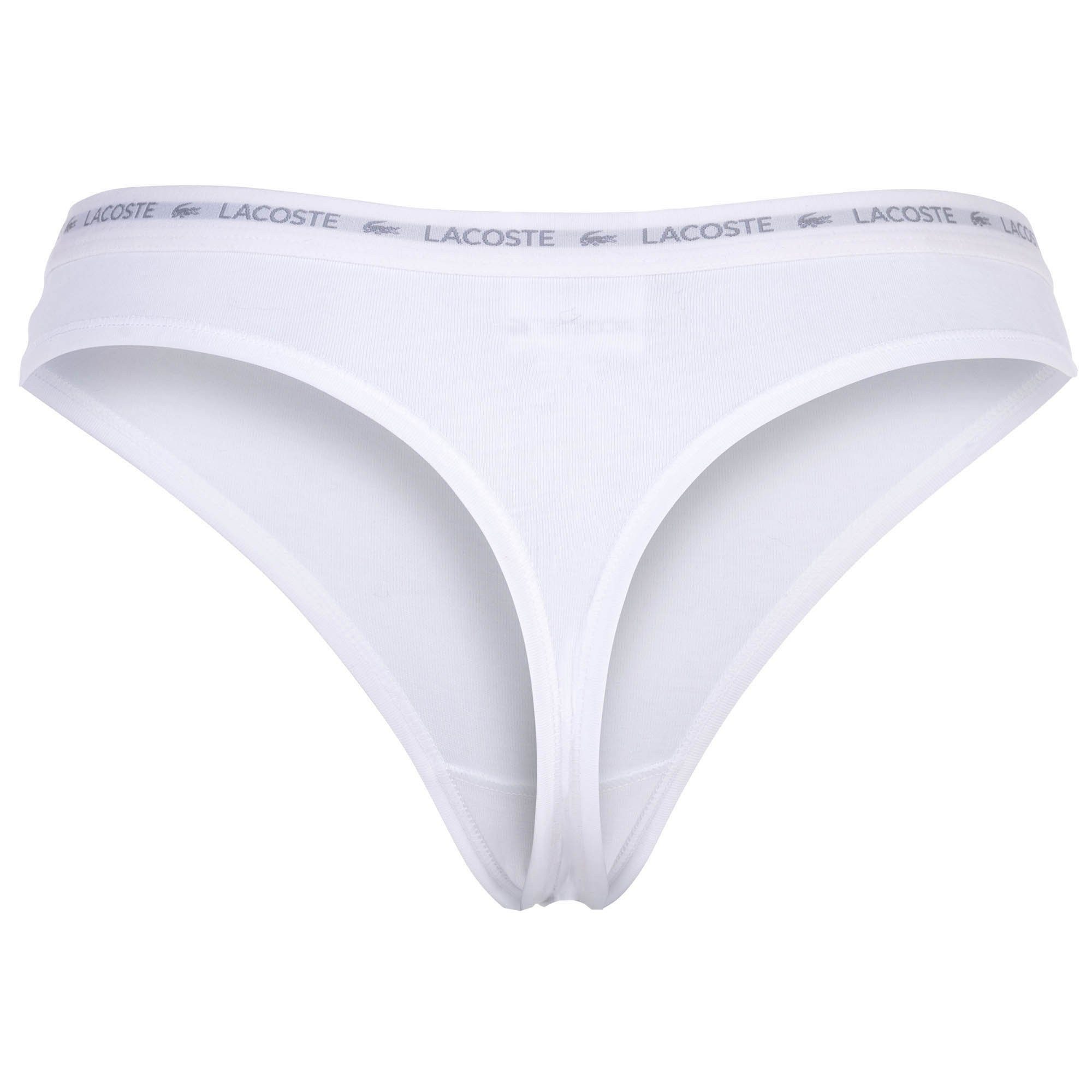 Lacoste String Damen String 3er Pack Baumwolle (Packung, 3er Pack)