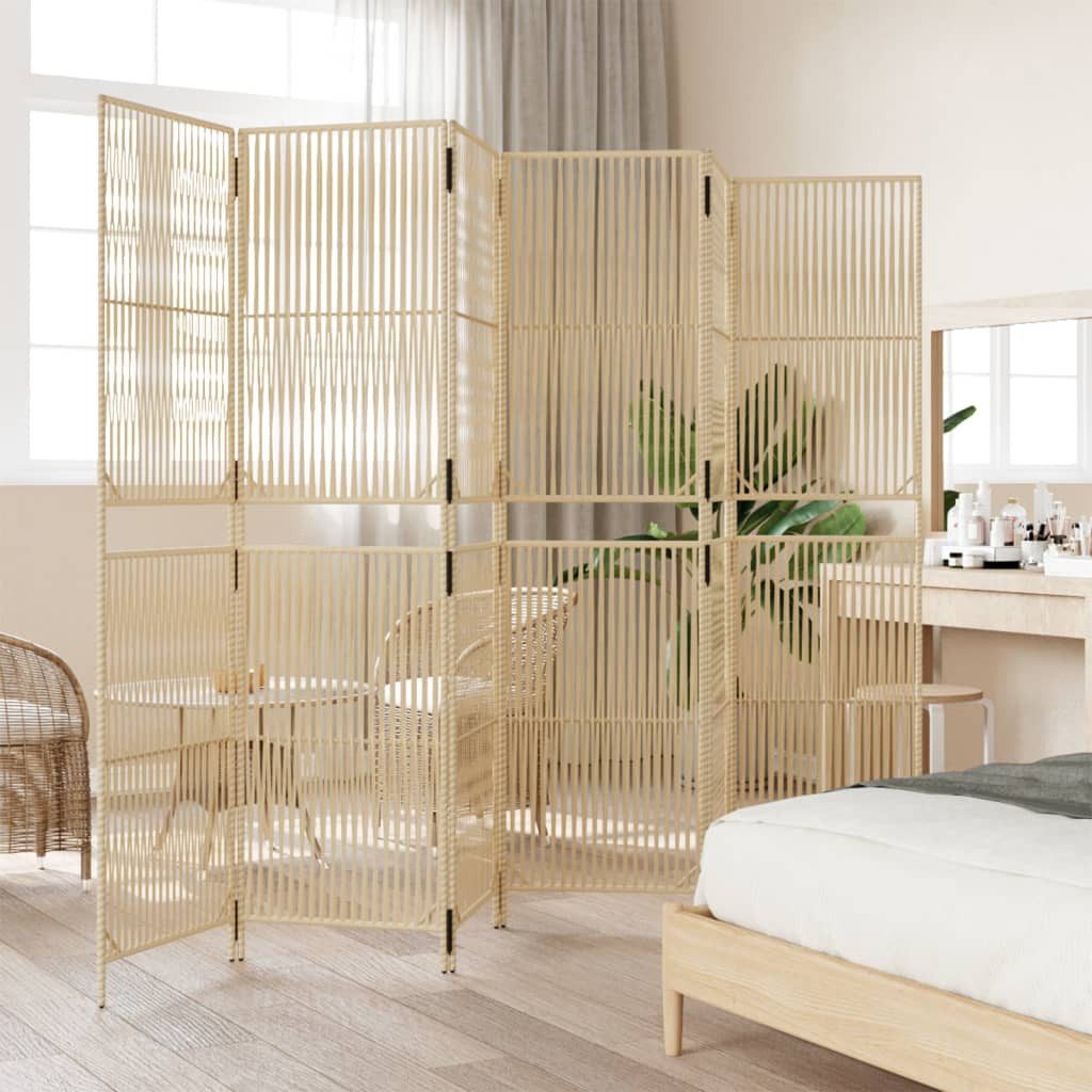 vidaXL Raumteiler Paravent 6-tlg. Beige Poly günstig online kaufen