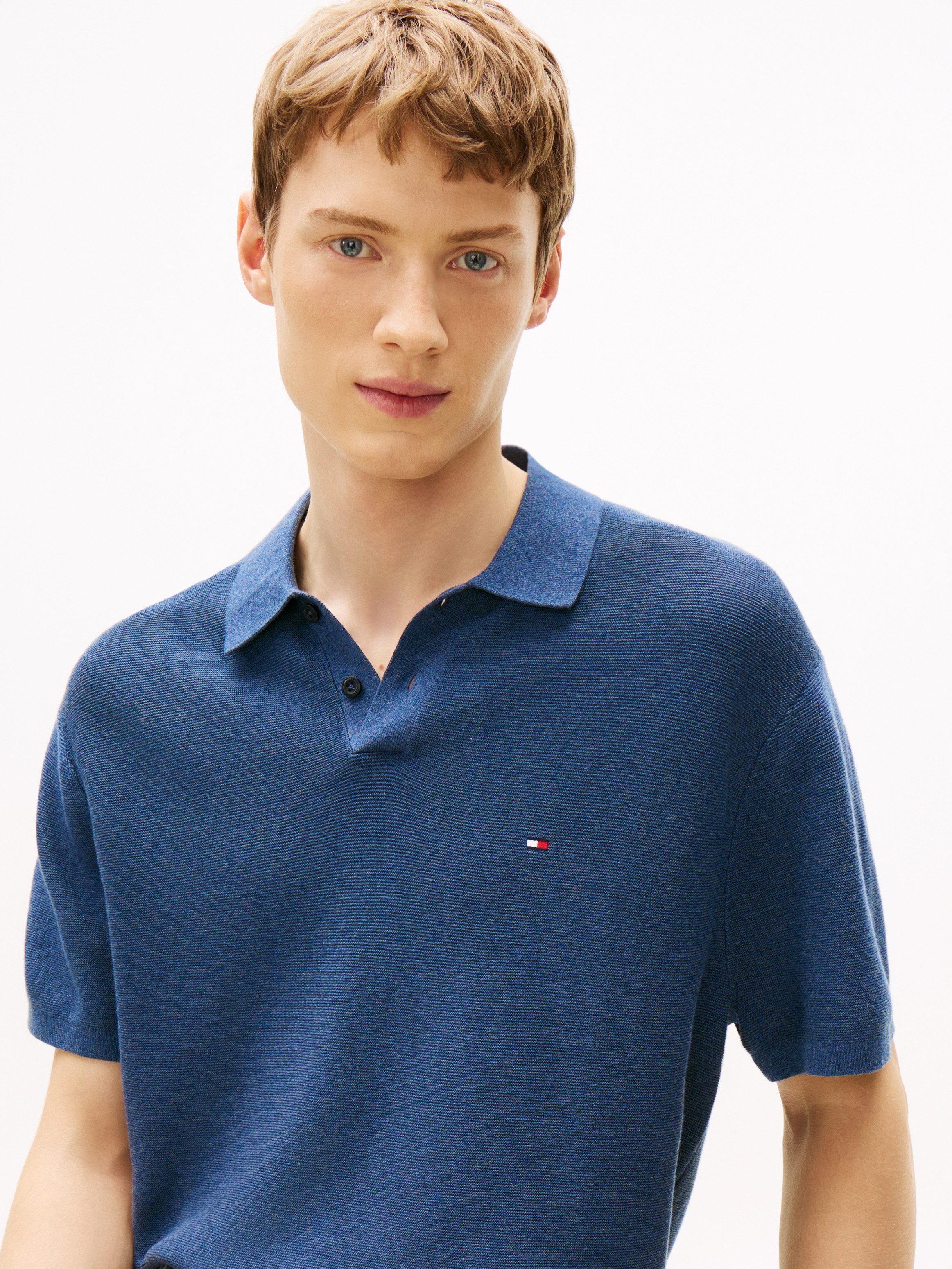 Tommy Hilfiger Polokragenpullover COOL TOUCH STRUCTURE Regular fit mit Polokragen