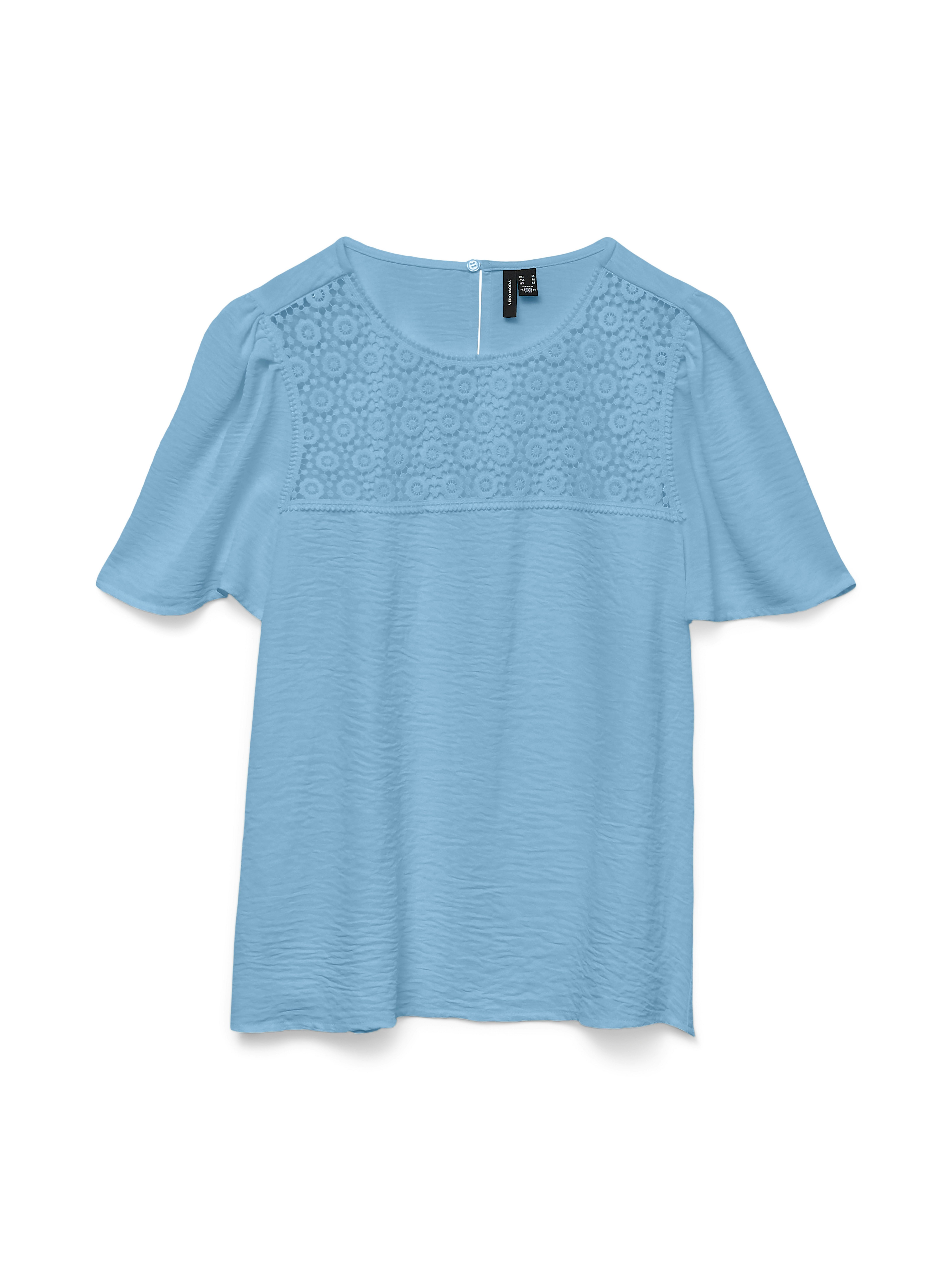 Vero Moda Blusentop VMALVA CROCHET SS TOP WVN GA günstig online kaufen