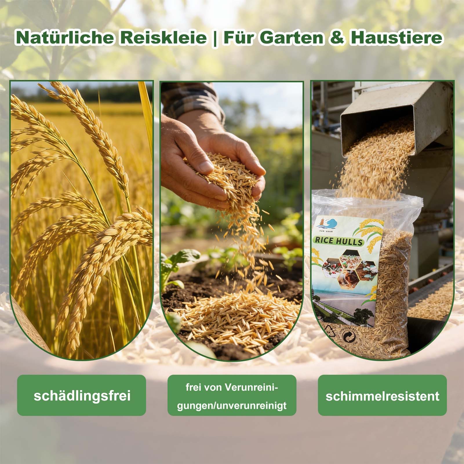 Yalion Kleintierkäfig Reisspelzen 300g fertilizer,Füllstoff, Sonnenschutzmaterial für Gemüse, Organische Düngemittel, Lagerung zerbrechlicher Produkte