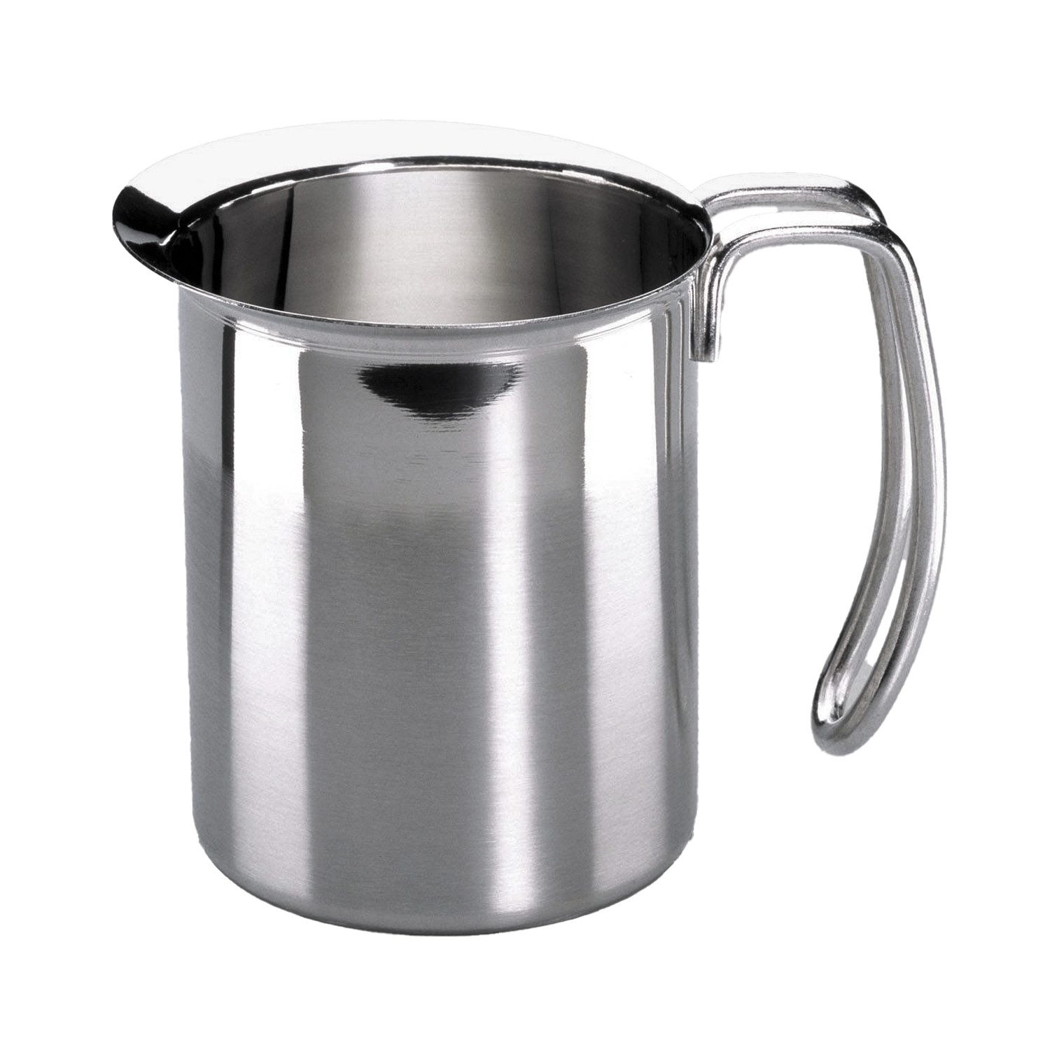 Justinus Milchkännchen Aufschäumbecher BOB, Edelstahl 18/10, 0,5 l, mit Ausgießnase