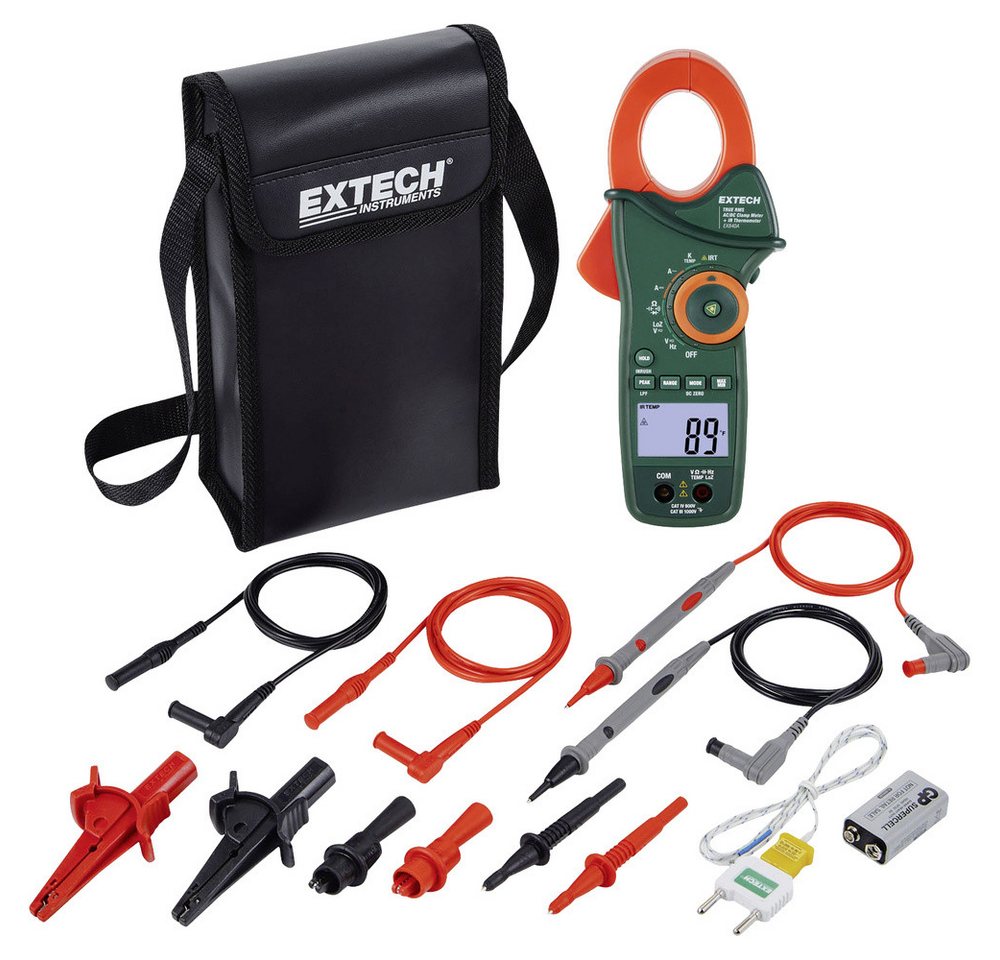Thumbnail - Extech Spannungsprüfer Extech Extech EX840A Stromzange digital IR-Thermometer CAT IV 600 V A, (Extech EX840A)