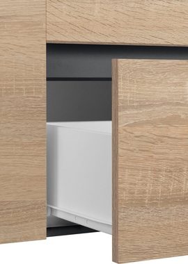 Home affaire Waschbeckenunterschrank Wisla Siphonausschnitt, Tür Push-to-open-Funktion, Breite 80 cm, Höhe 53 cm