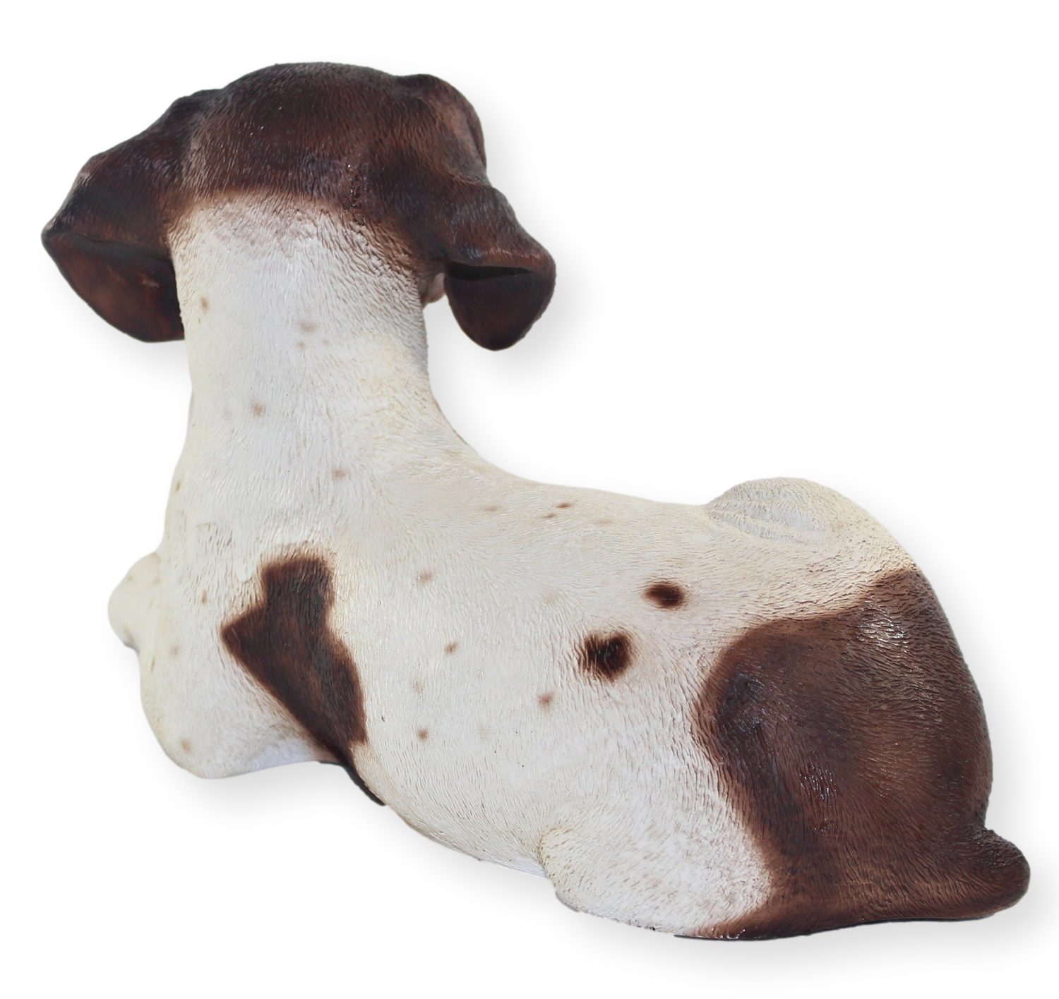 Tierfigur Figur cm Resin Hund Castagna Kollektion Castagna liegend H gefleckt braun Pointer Hundefigur englischer 18