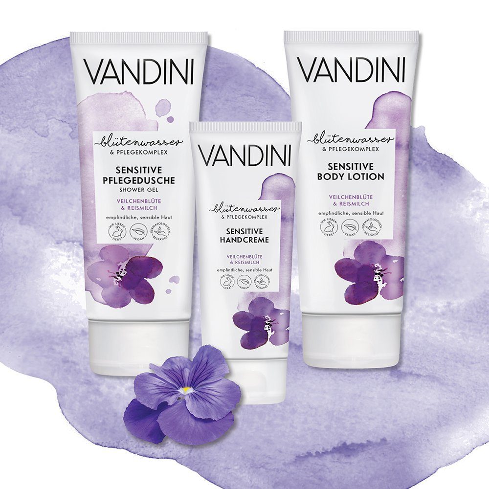 VANDINI Veilchenblüte Lotion 1-tlg. Body Reismilch, Körperlotion SENSITIVE &
